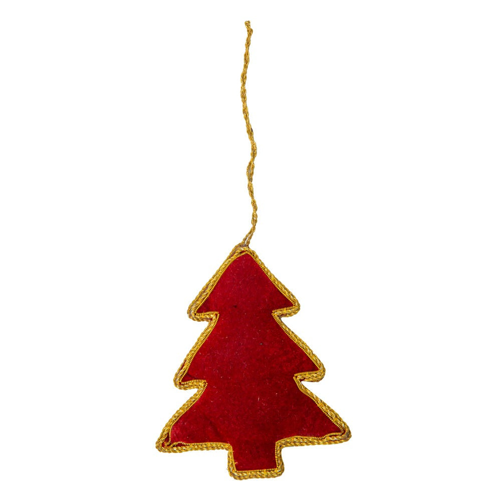 Jeweled Christmas Tree Ornament In Red - Myra USA