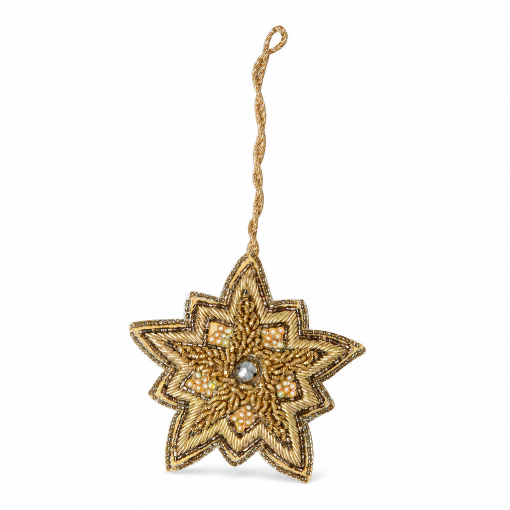 Shining Star Vintage-Style Beaded Ornament - Myra USA
