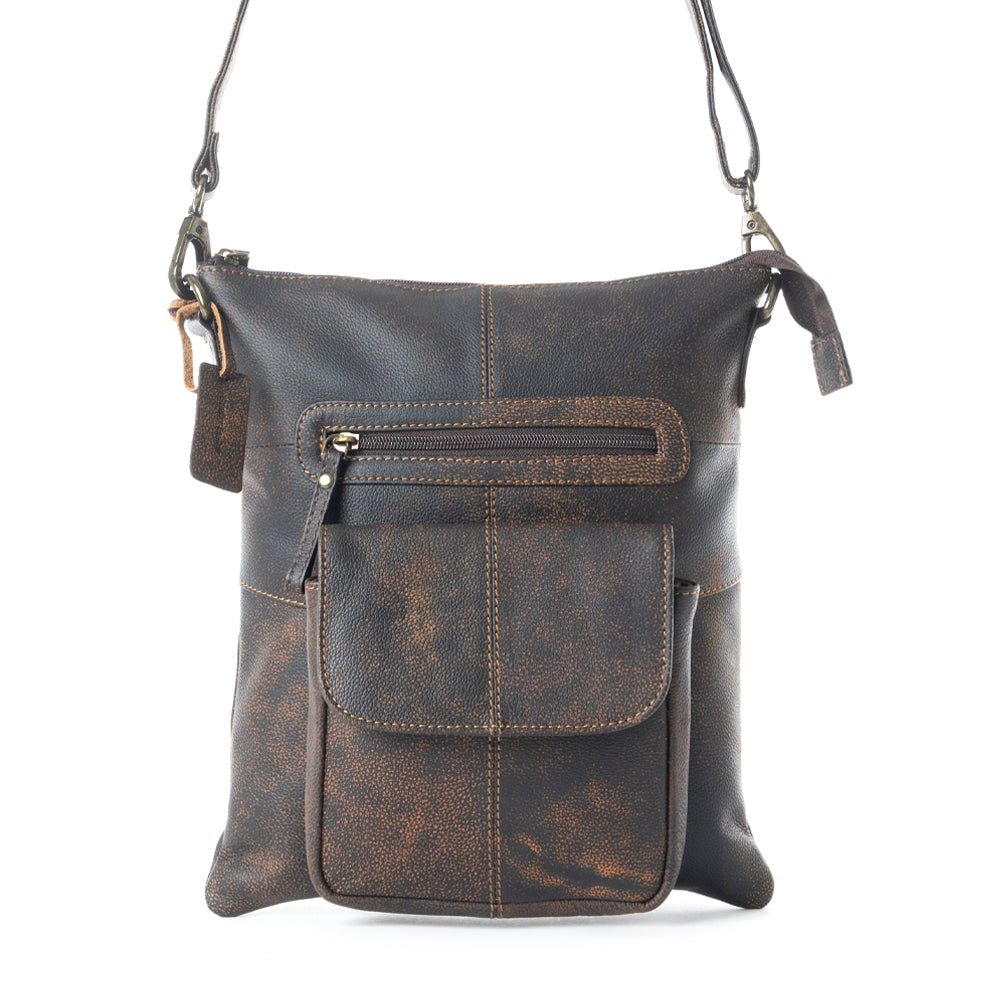 Montana Peak Leather & Hairon Bag - Myra USA