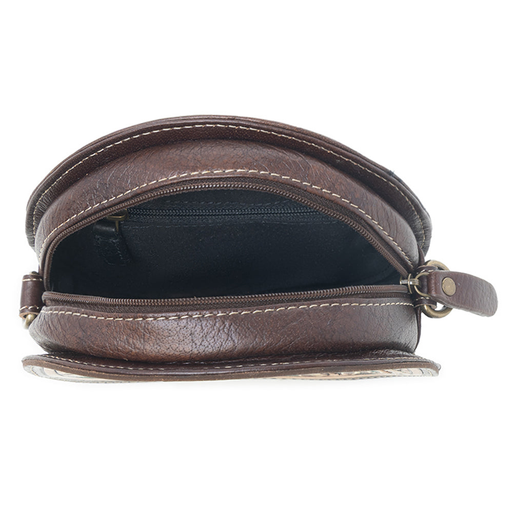 Magnolia Lane Hand-Tooled Round Bag - Myra USA
