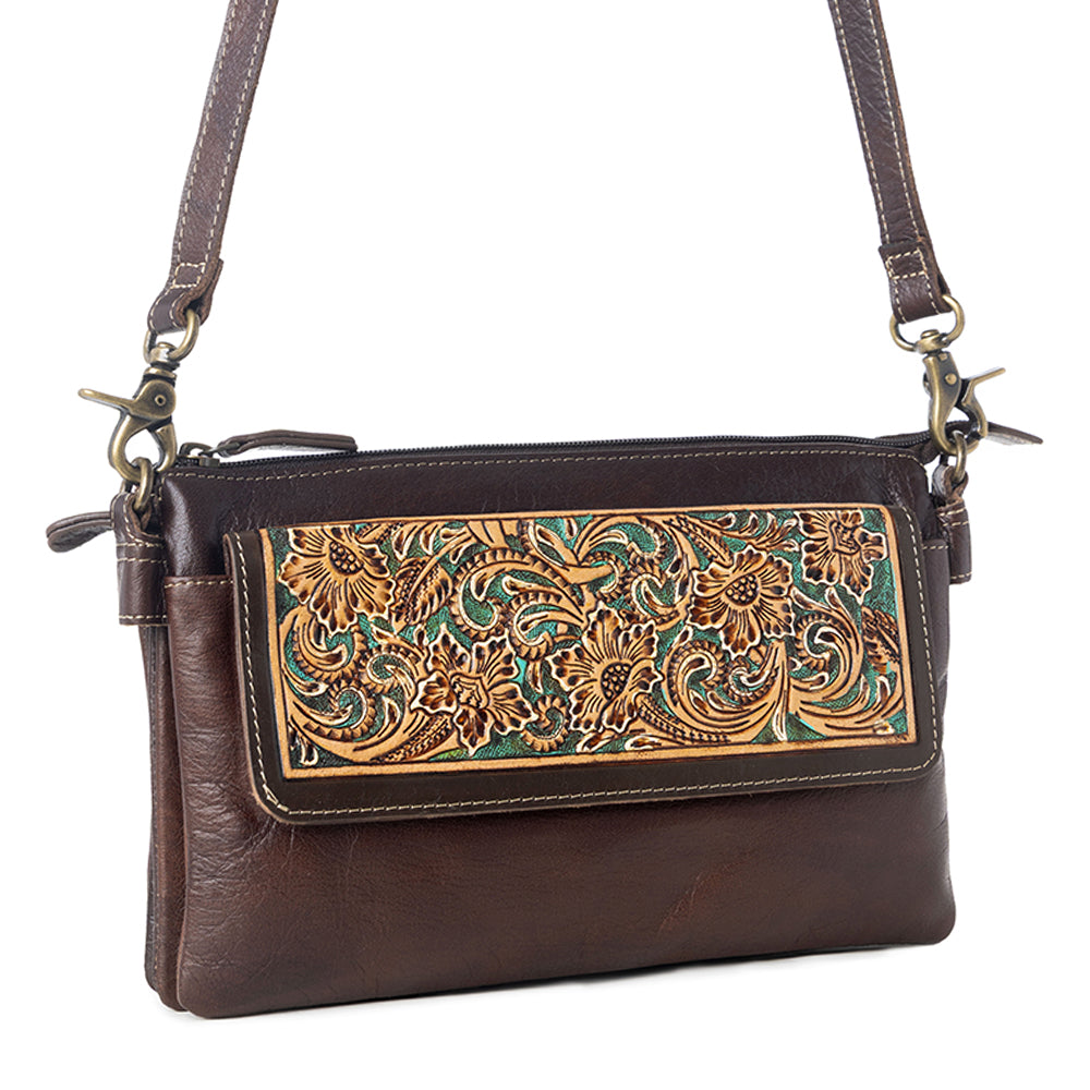 Magnolia Morn Hand-Tooled Bag - Myra USA