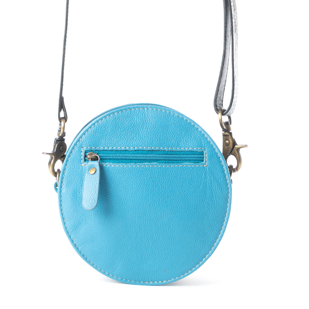 Priceless Love Small Hand-Tooled Round Bag - Myra USA