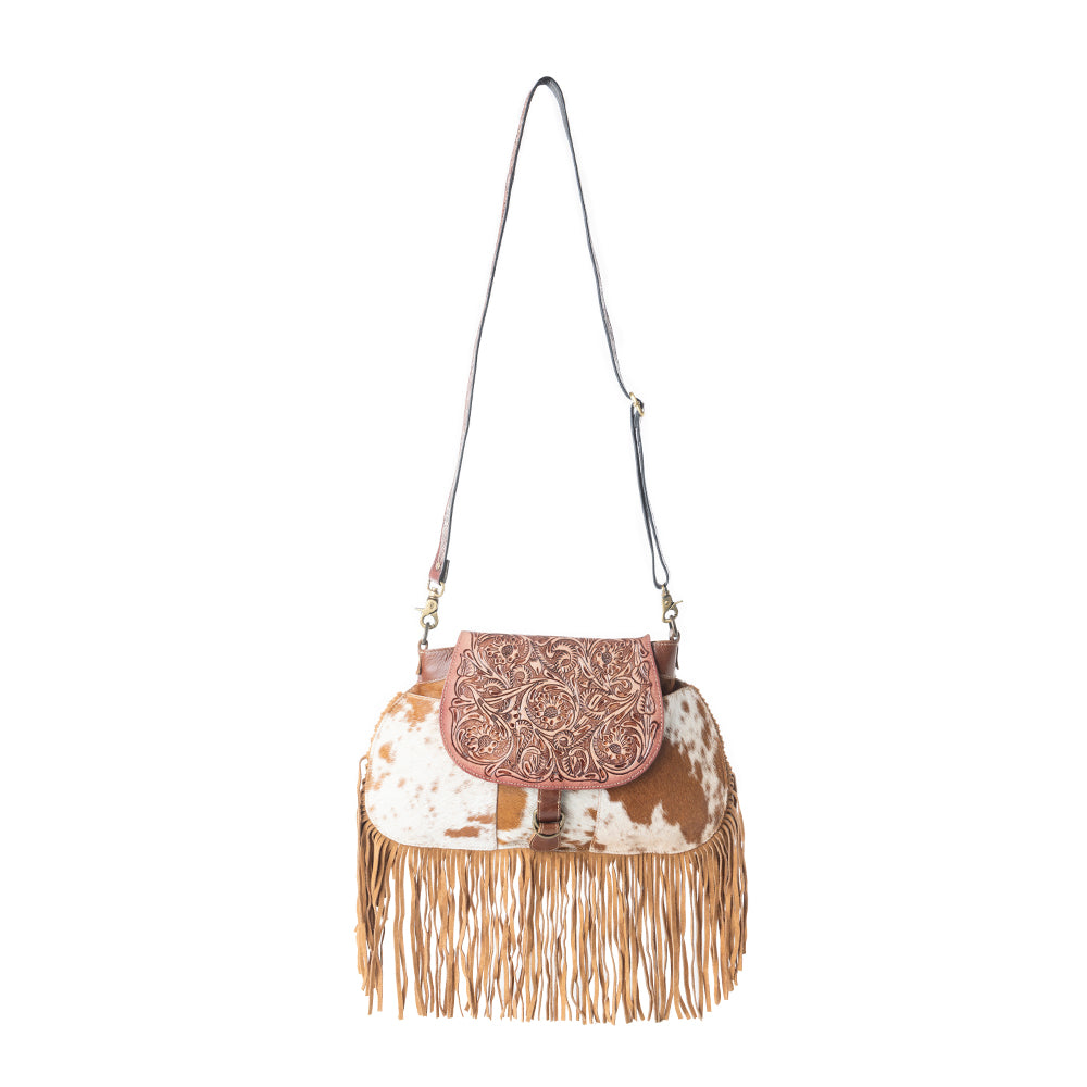 Classic Country Fringed Hand-Tooled Bag - Myra USA