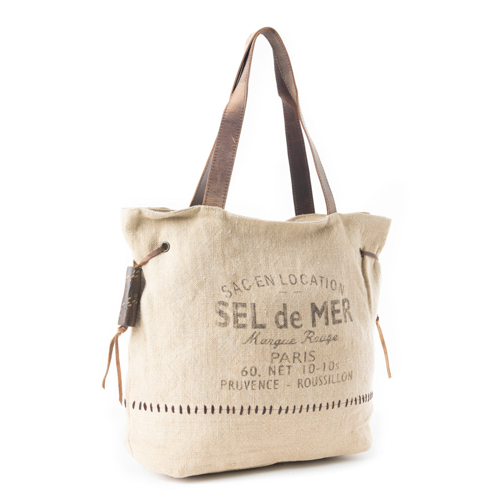 Sel de Mer Gathered Strap Tote Bag - Myra USA