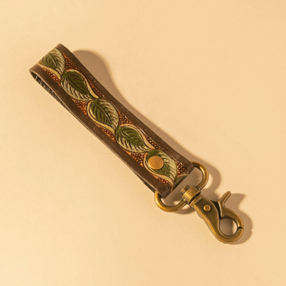 River Valley Hand-Tooled Key Fob