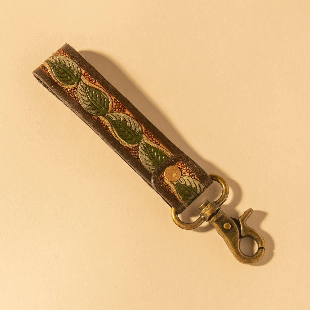 River Valley Hand-Tooled Key Fob