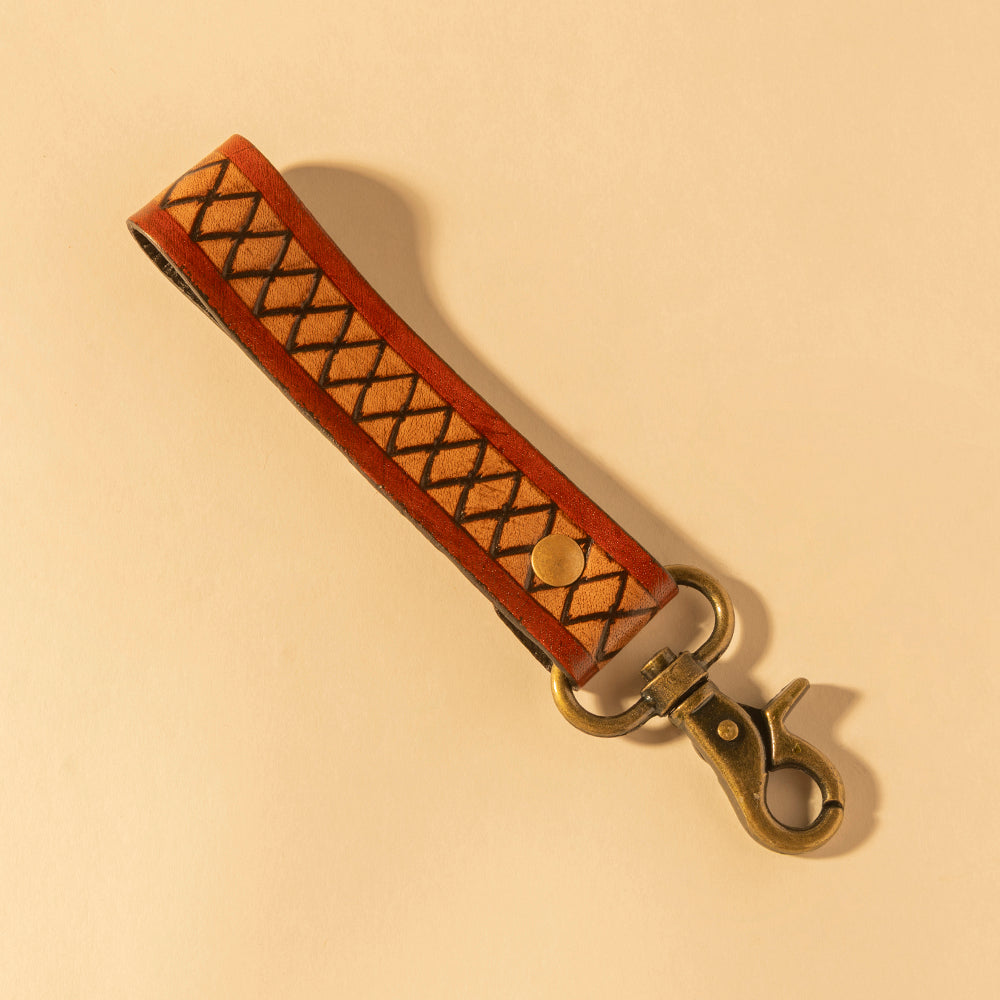 Maker’s Weave Hand-Tooled Key Fob - Myra USA