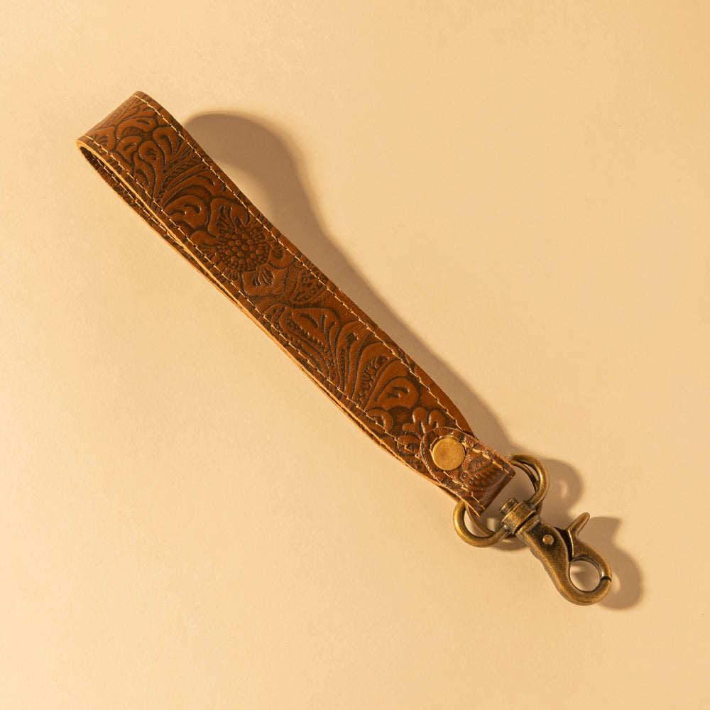 Classic Country Hand-Tooled Key Fob - Myra USA