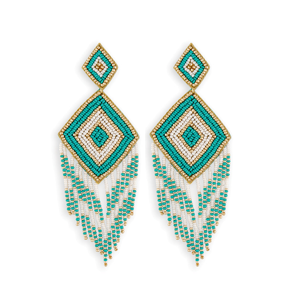Draped Dreamcatcher Beaded Earrings - Myra USA