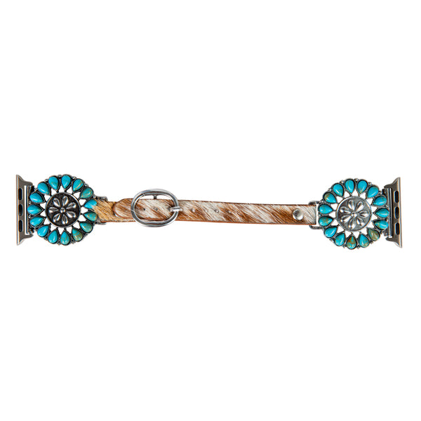 Summer Winds Hair-On Hide Watch Band - Myra USA