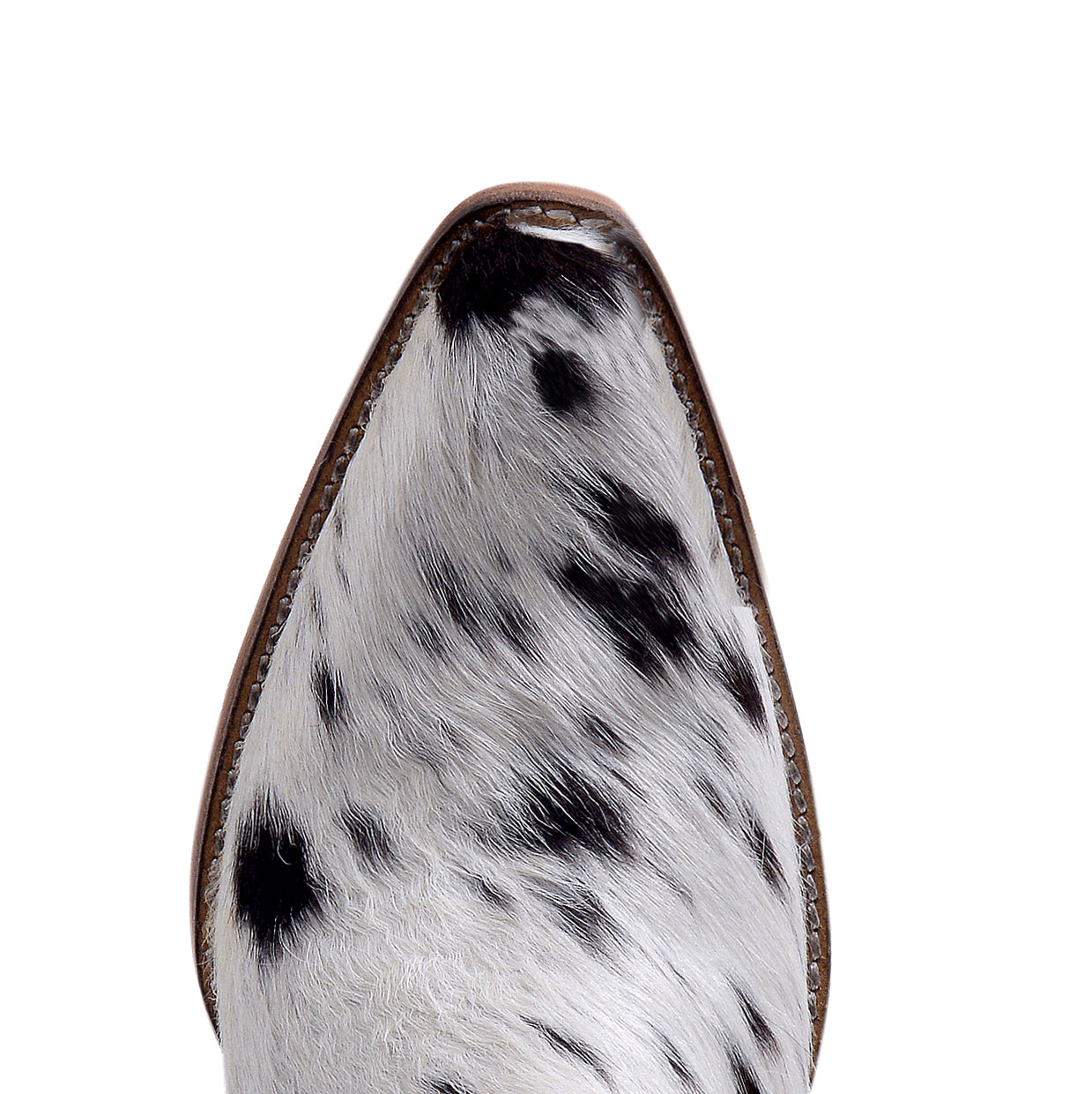 Sunset Bloom Split-Top Hair-On Hide Boots In Black & White - Myra USA
