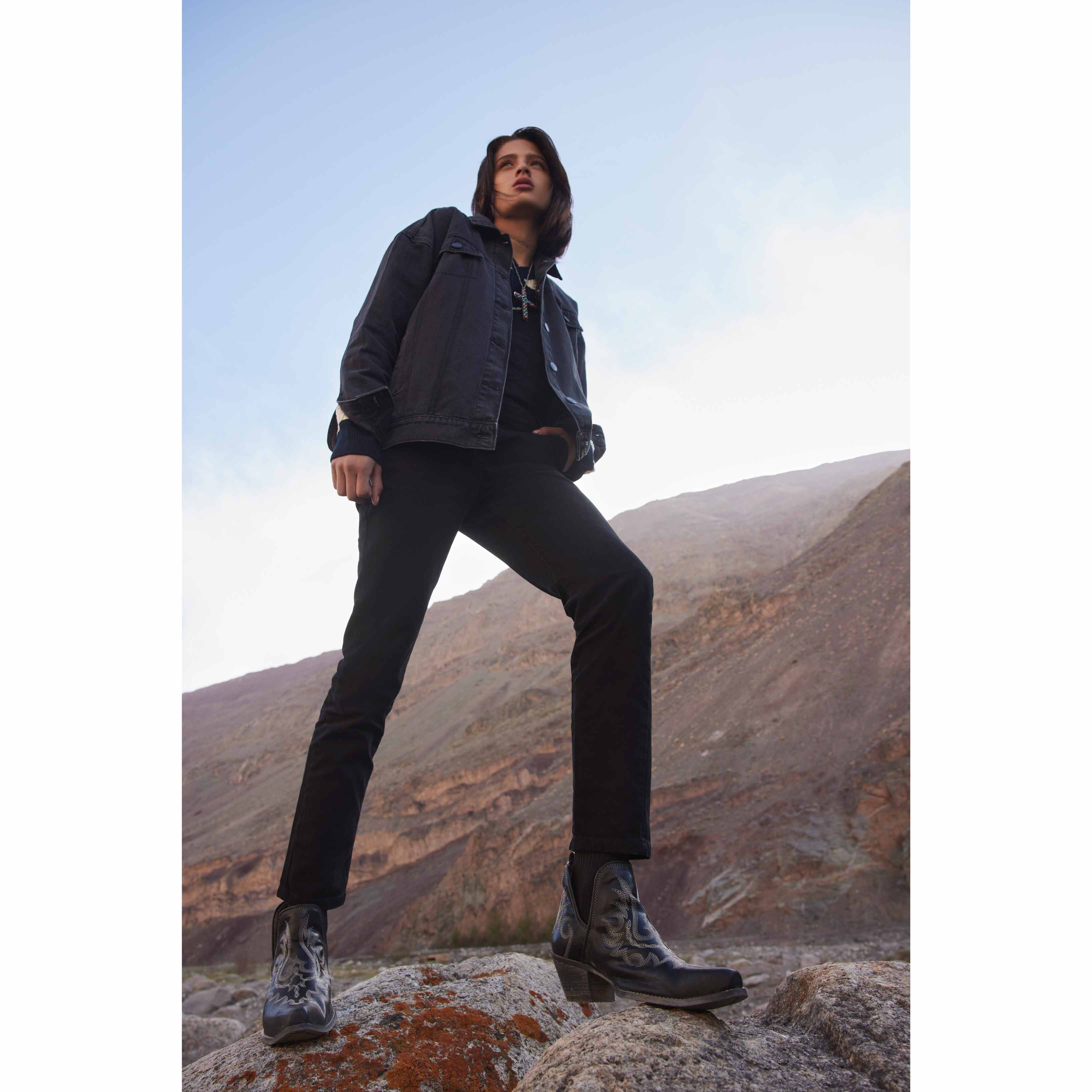 Lasso Lace Stitched Suede Leather Boots - Myra USA