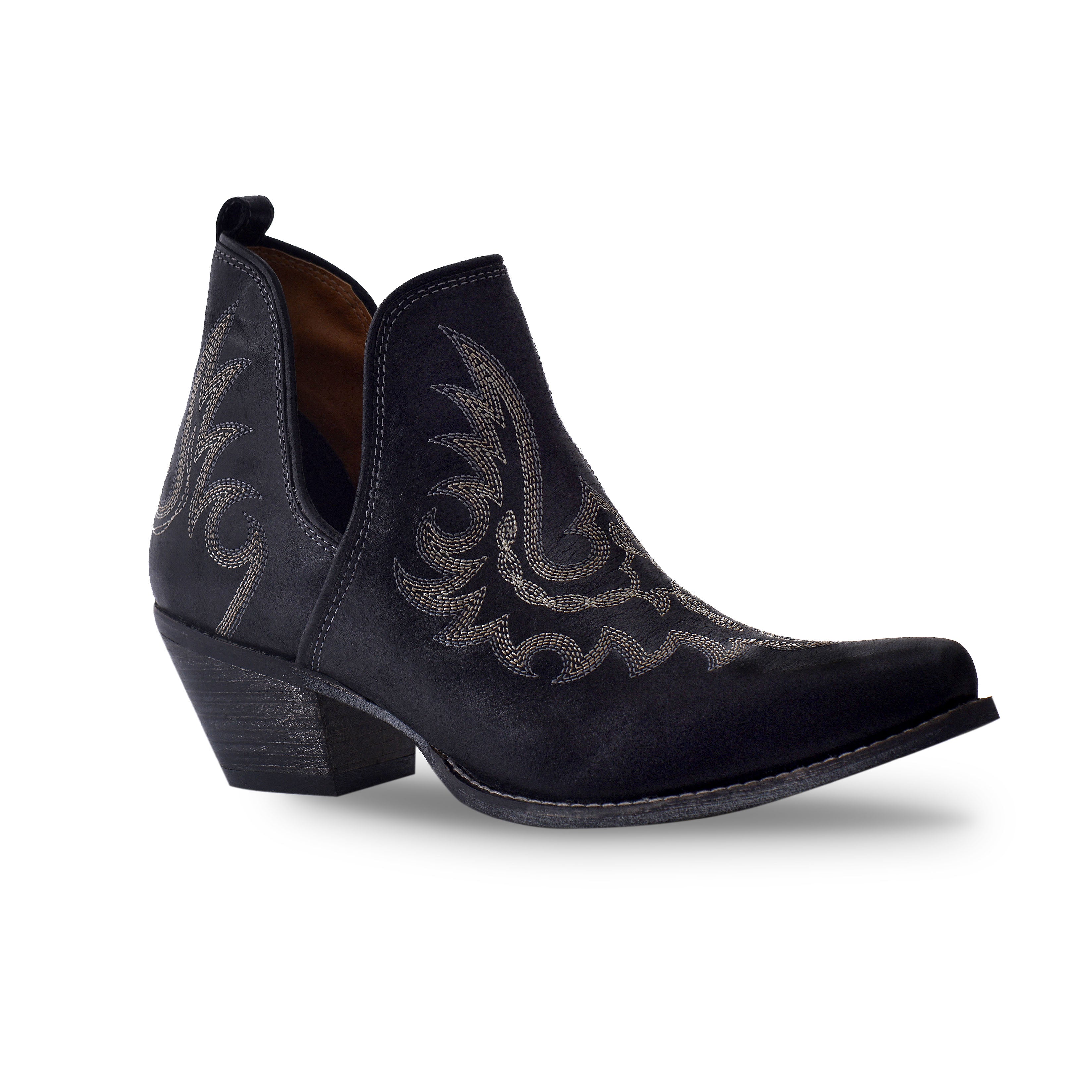Lasso Lace Stitched Suede Leather Boots - Myra USA