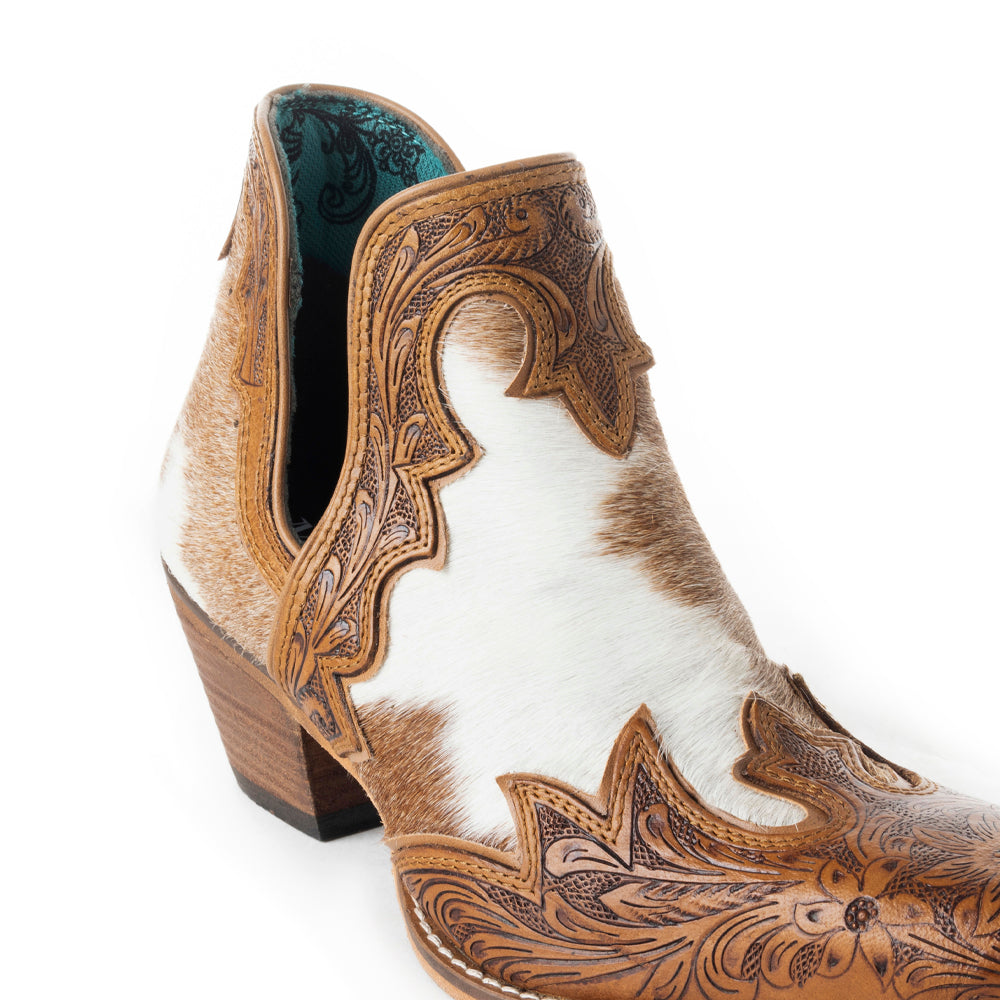 Frisco Falls Hair-on Hide & Hand-tooled Boots - Myra USA