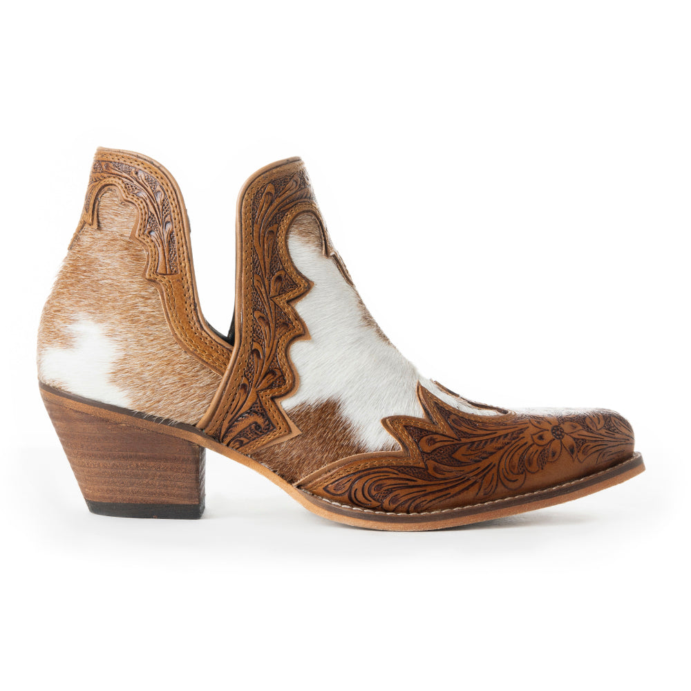 Frisco Falls Hair-on Hide & Hand-tooled Boots - Myra USA