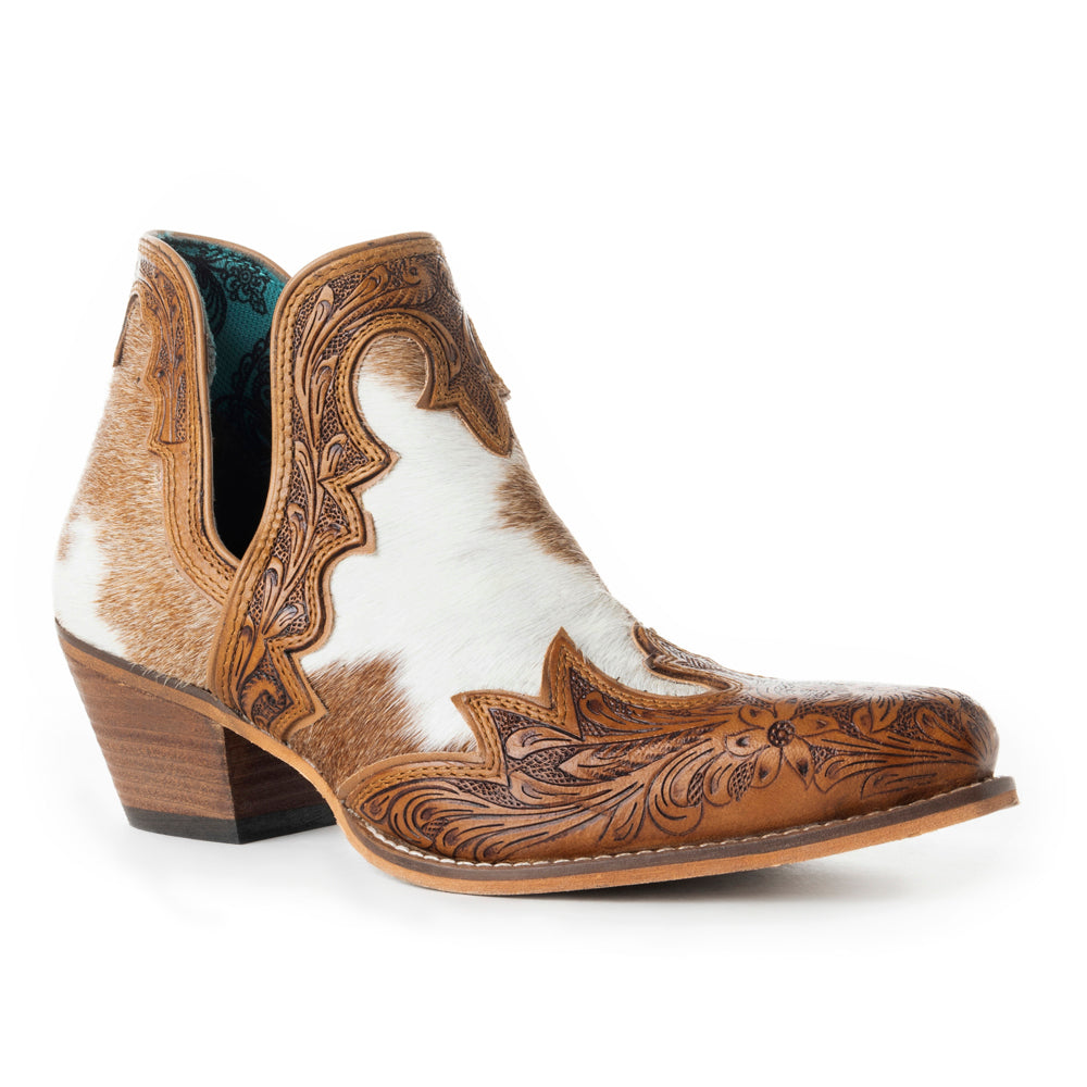 Frisco Falls Hair-on Hide & Hand-tooled Boots - Myra USA