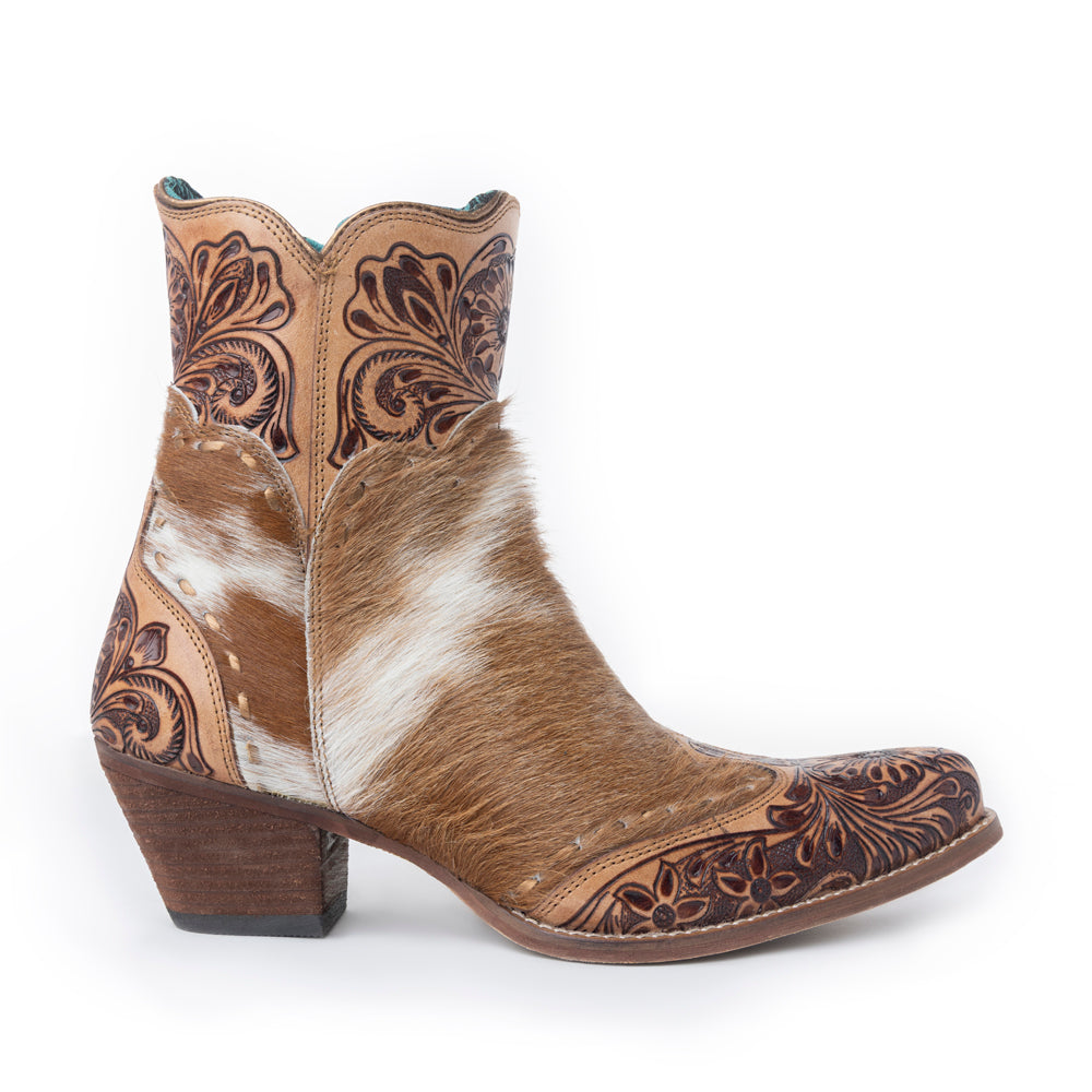 Winchester Hair-on Hide & Hand-tooled Boots - Myra USA