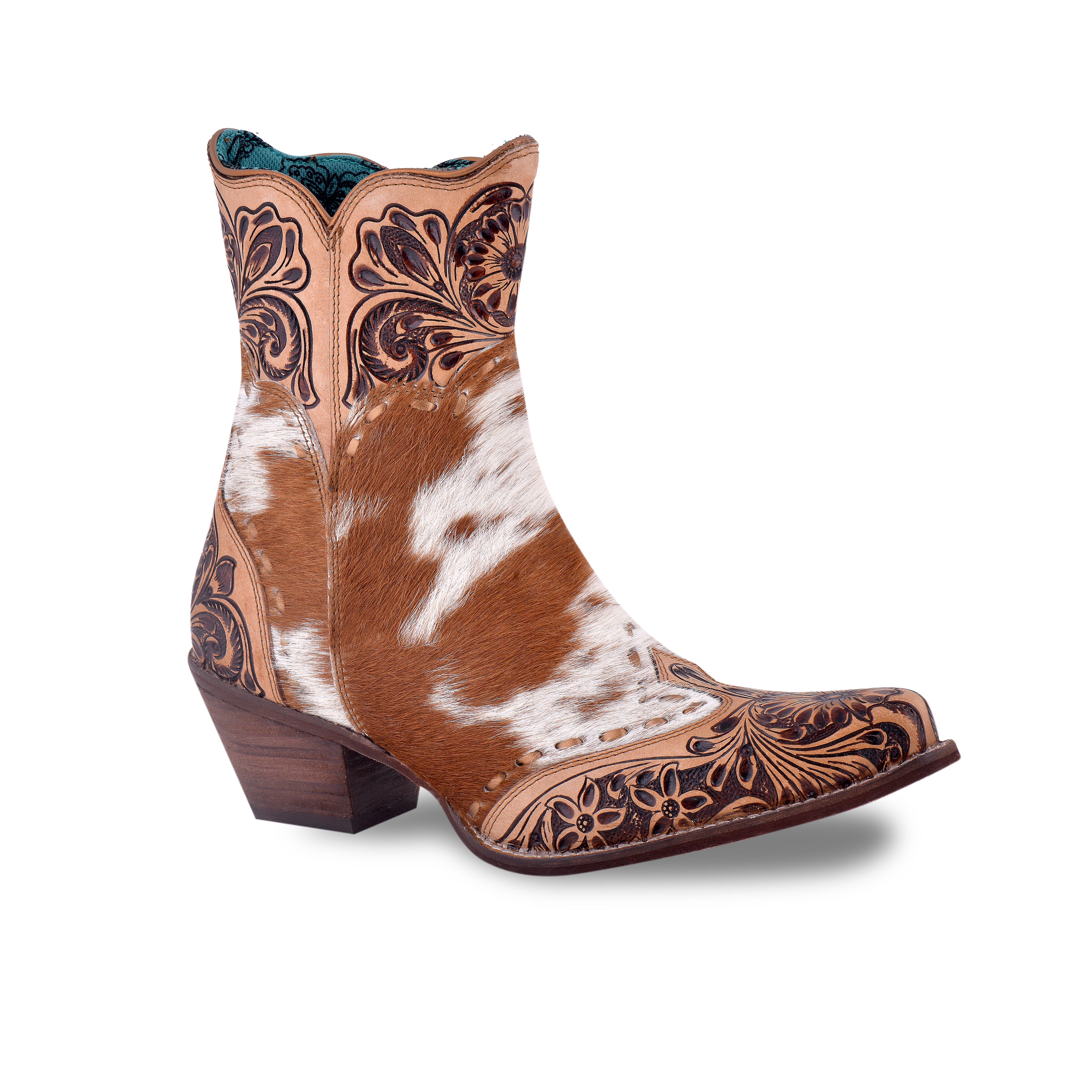 Winchester Hair-on Hide & Hand-tooled Boots - Myra USA