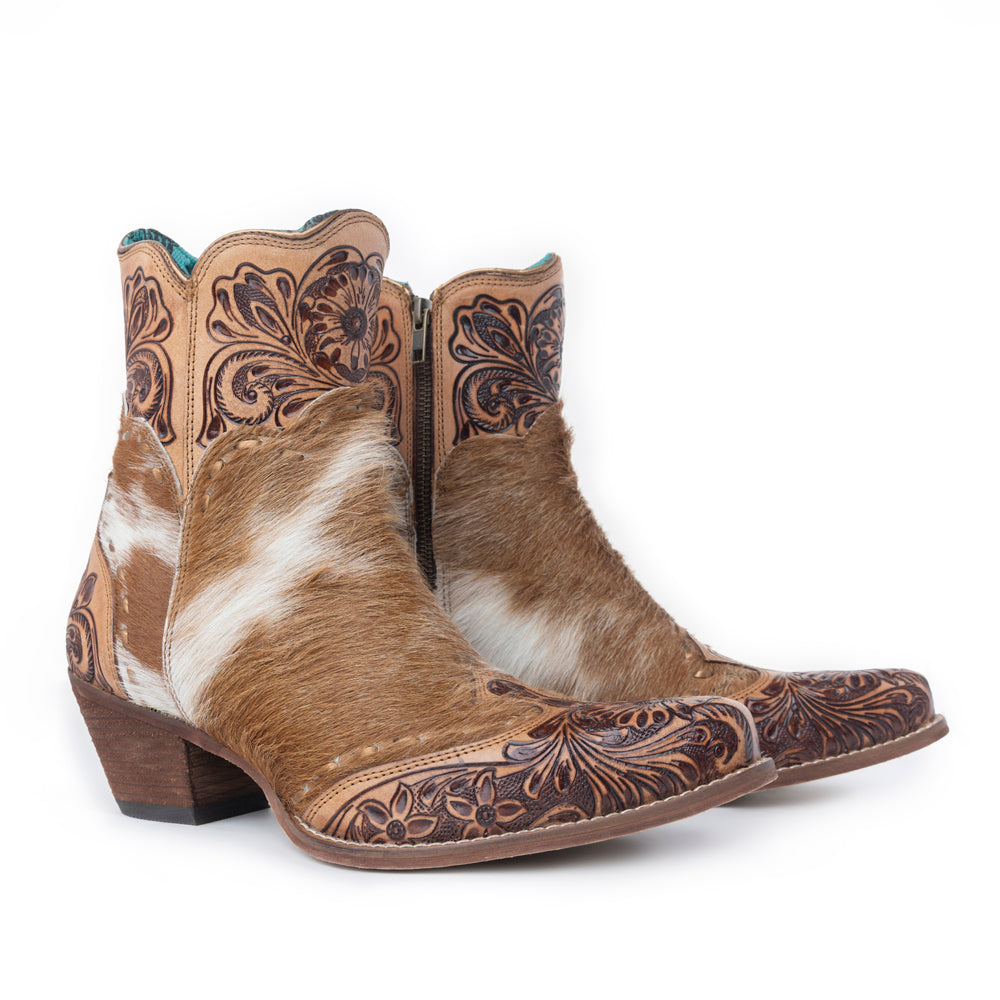 Winchester Hair-on Hide & Hand-tooled Boots - Myra USA