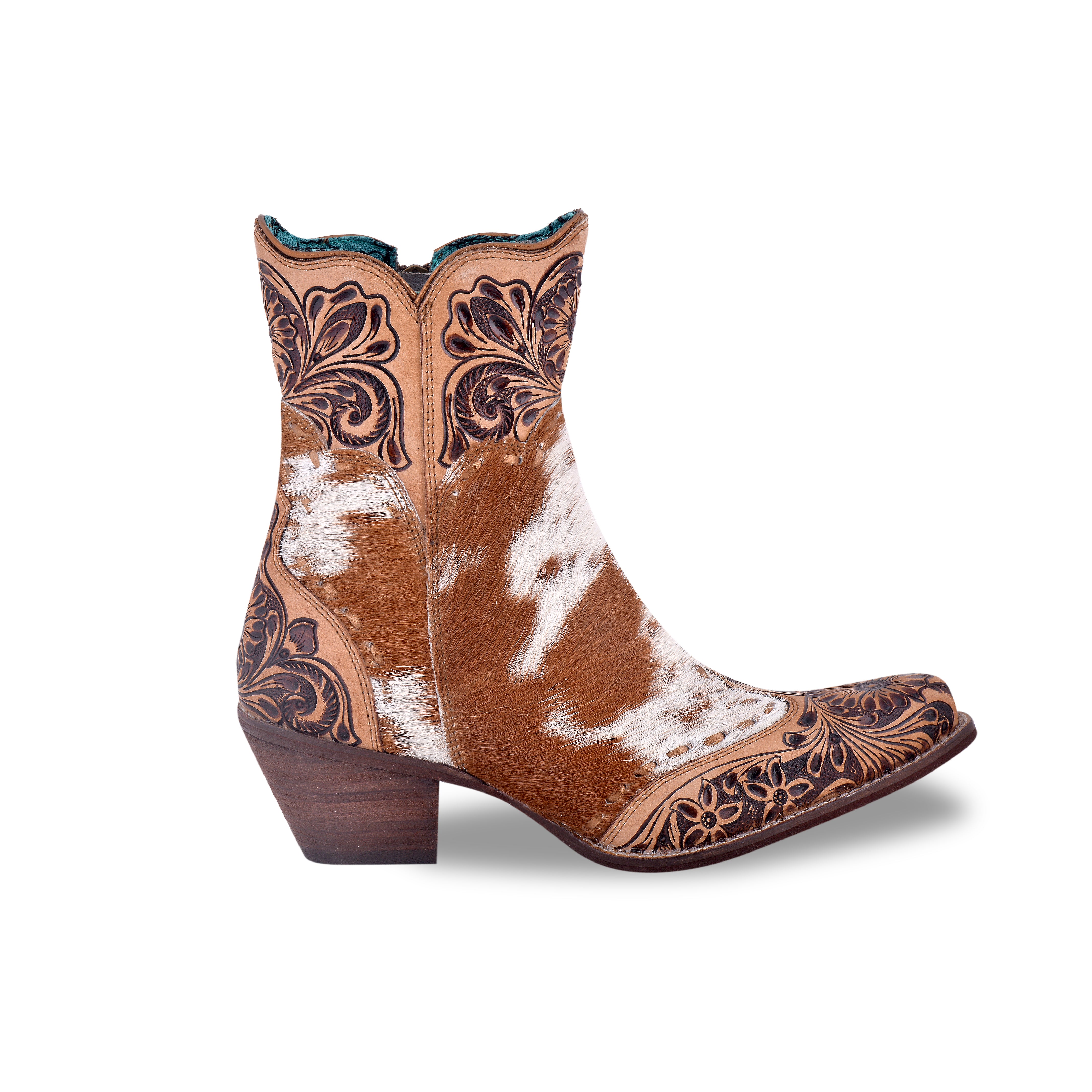 Winchester Hair-on Hide & Hand-tooled Boots - Myra USA