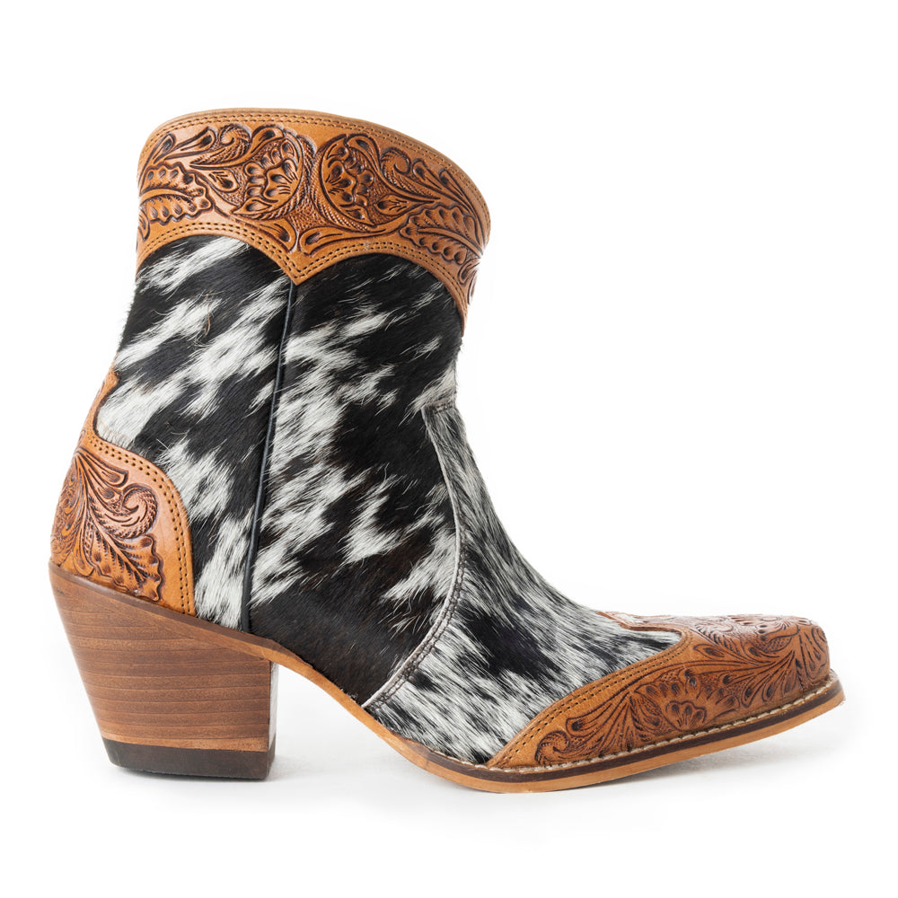 Silverado Hair-on Hide & Hand-tooled Boots - Myra USA