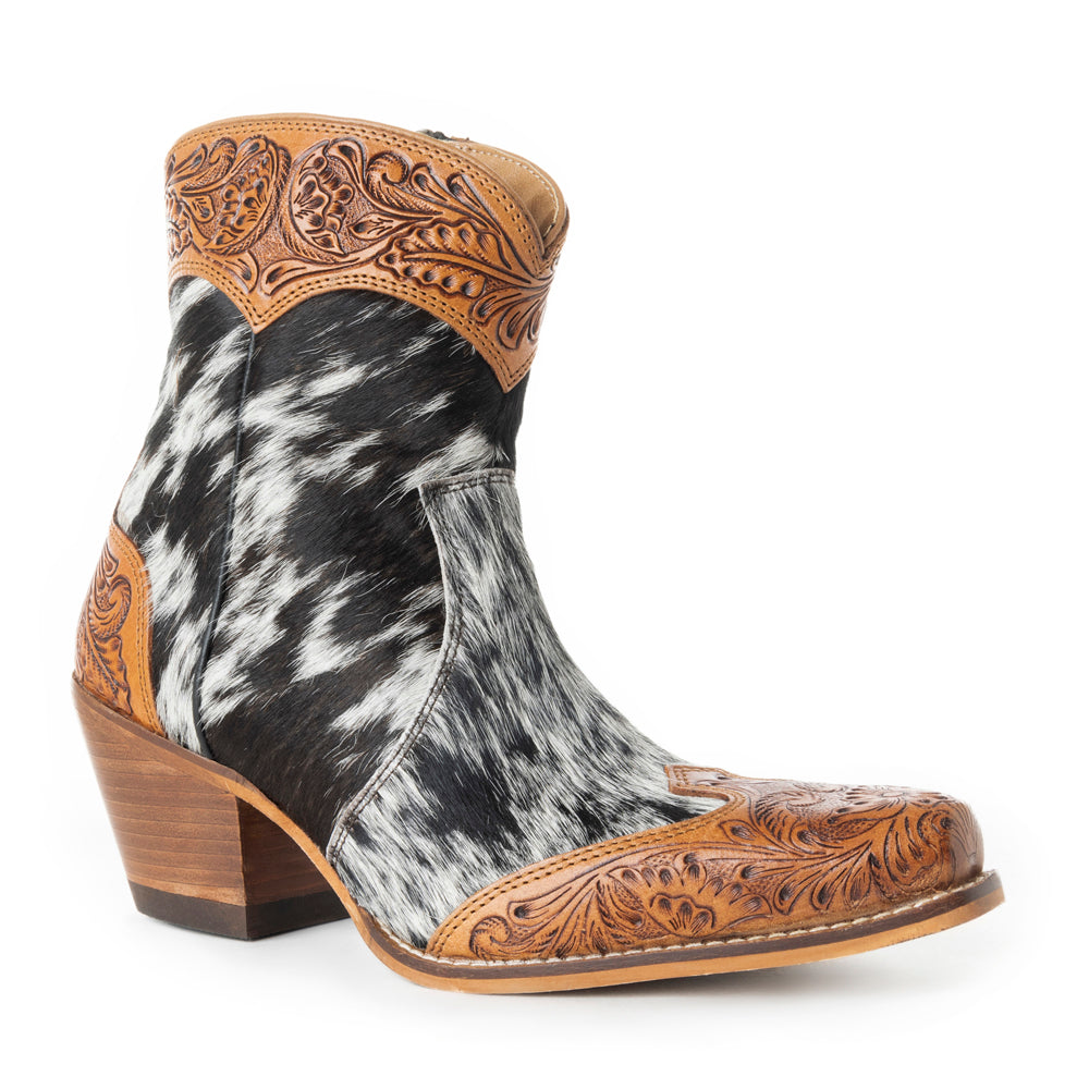 Silverado Hair-on Hide & Hand-tooled Boots - Myra USA