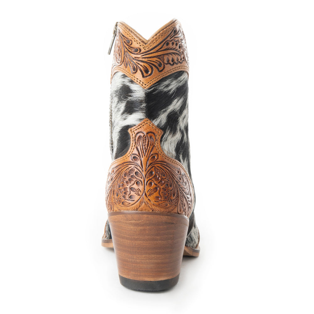 Silverado Hair-on Hide & Hand-tooled Boots - Myra USA