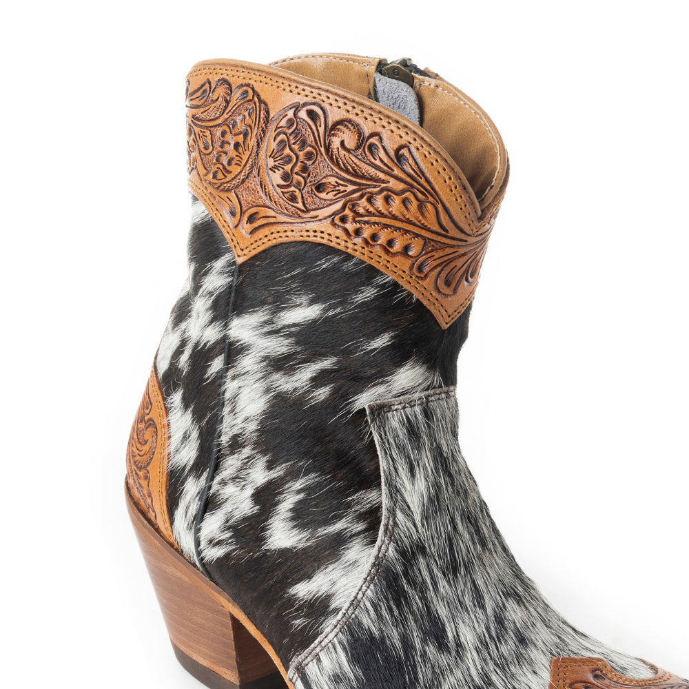 Silverado Hair-on Hide & Hand-tooled Boots - Myra USA