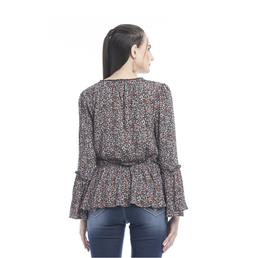 Dolly V-Neck Floral Top - Myra USA