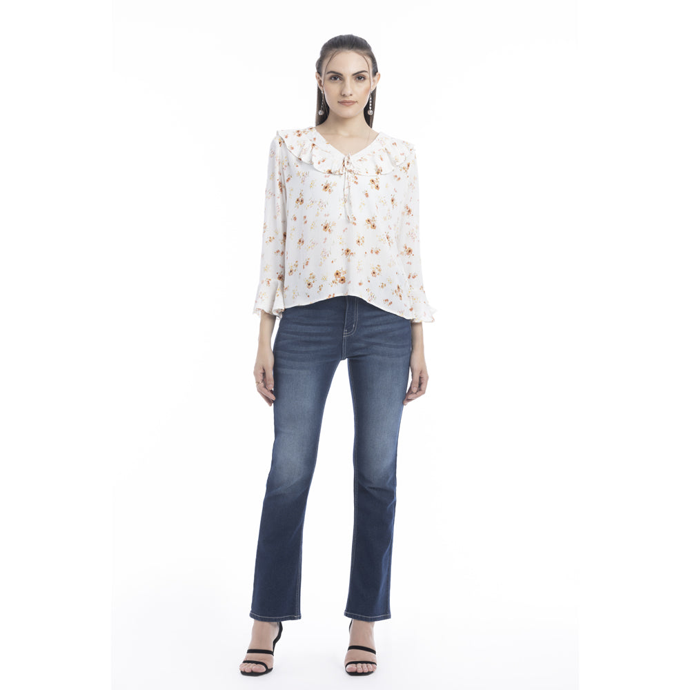 Delicate Roses V-Neck Top - Myra USA