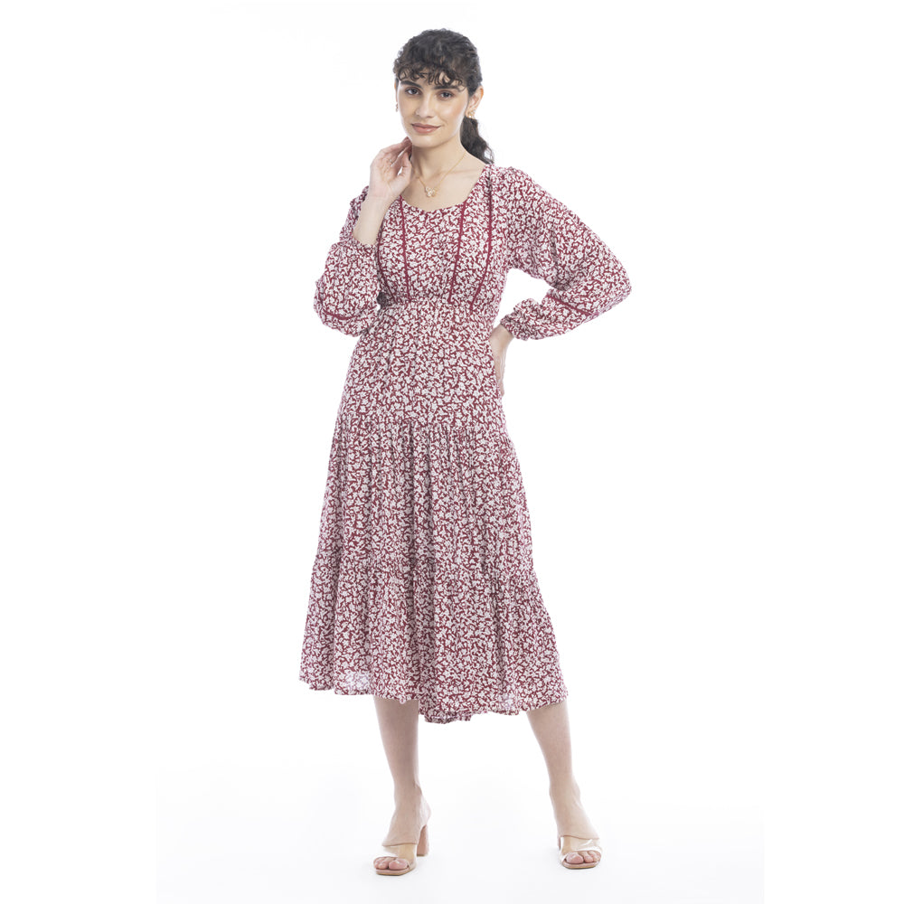 Tammy Anne Floral  Pattern Dress - Myra USA