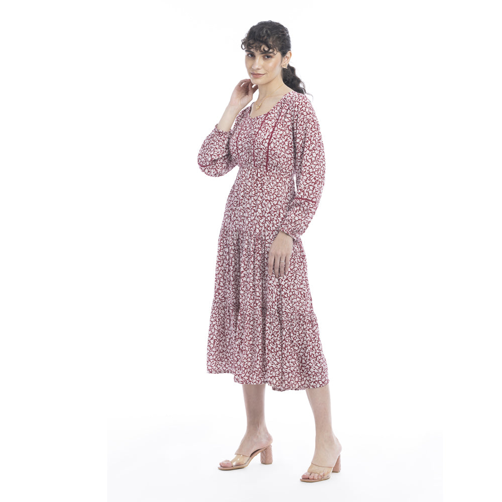 Tammy Anne Floral  Pattern Dress - Myra USA