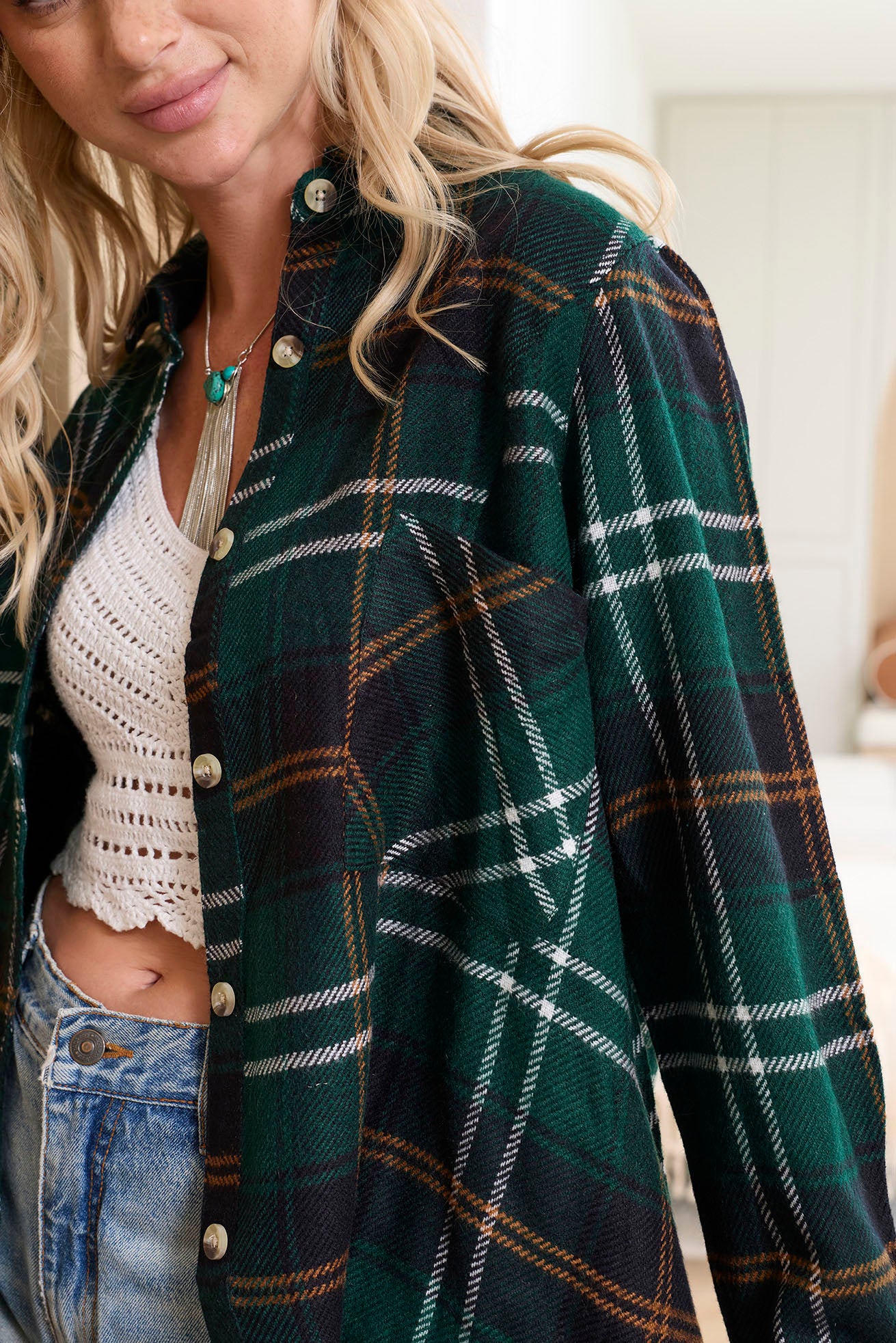 Carrington Plaid Pattern Shirt - Myra USA