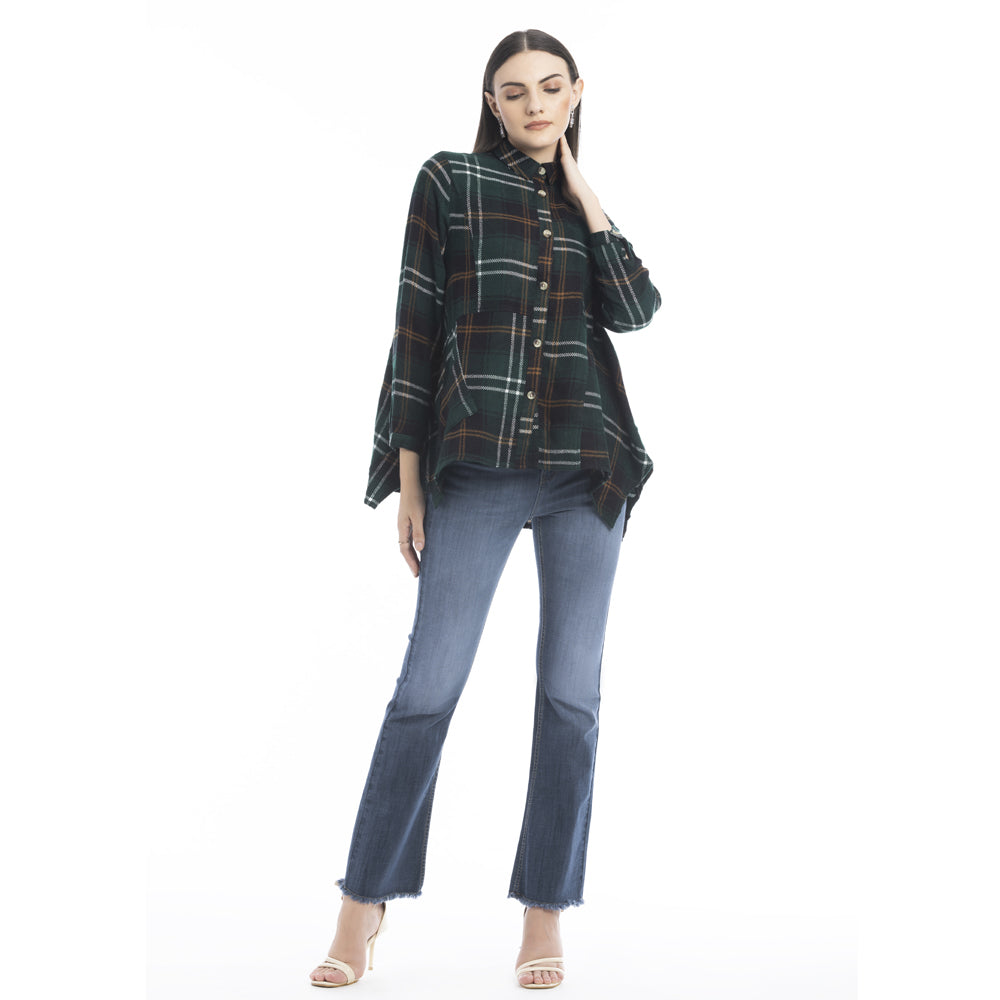 Carrington Plaid Pattern Shirt - Myra USA