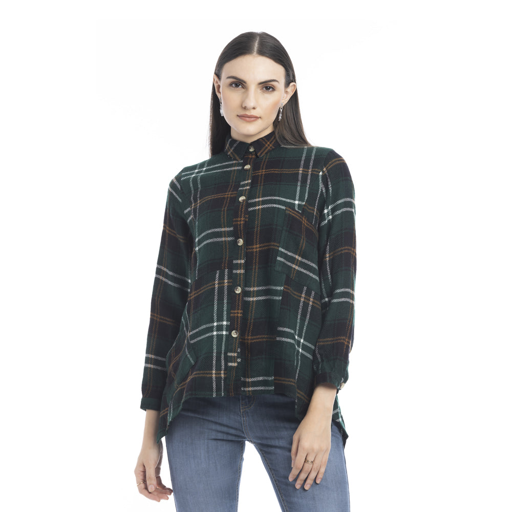 Carrington Plaid Pattern Shirt - Myra USA