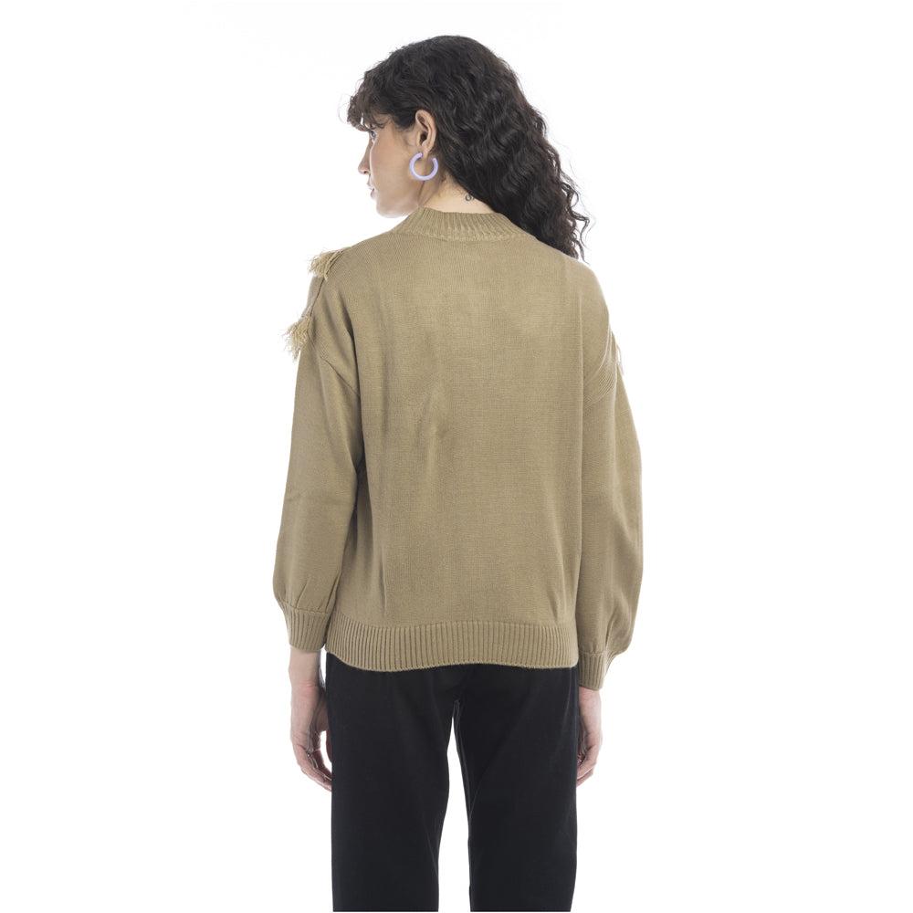 Tessa Fringe Accent Sweater - Myra USA
