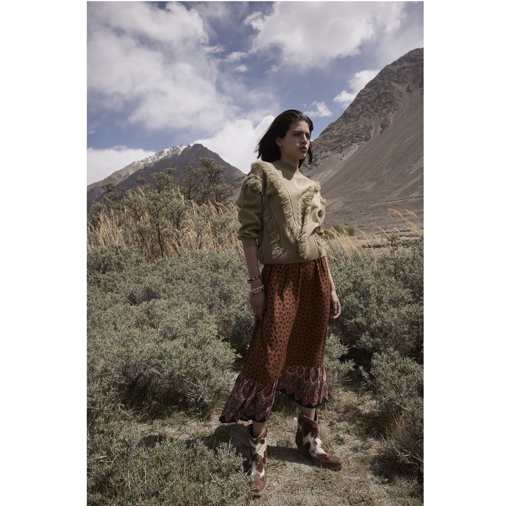 Tessa Fringe Accent Sweater - Myra USA