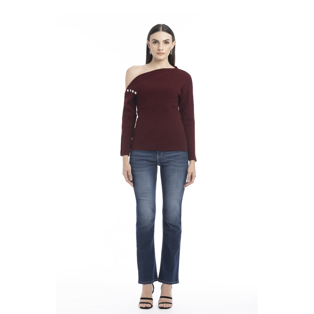 Kendall Side Button Sweater - Myra USA