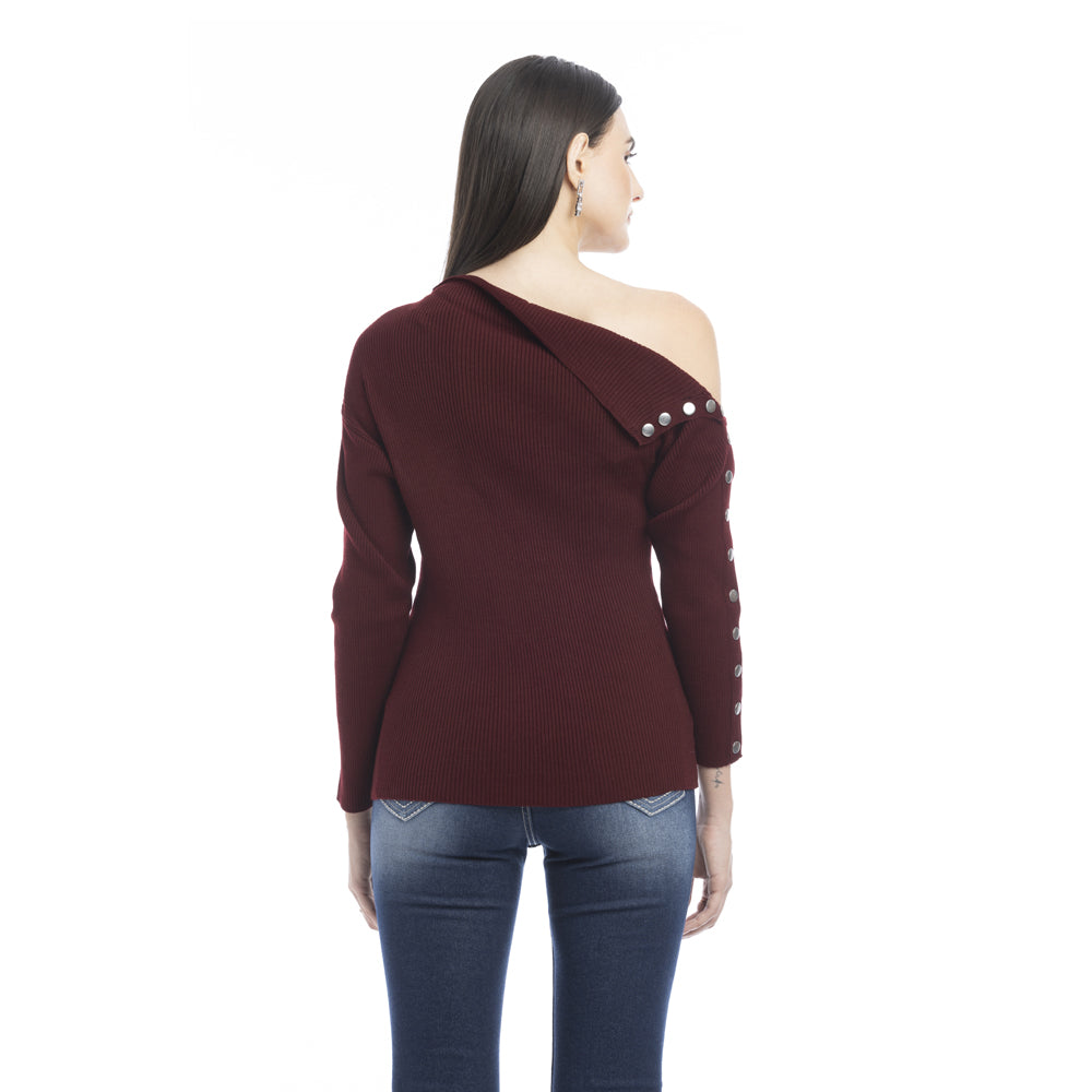 Kendall Side Button Sweater - Myra USA