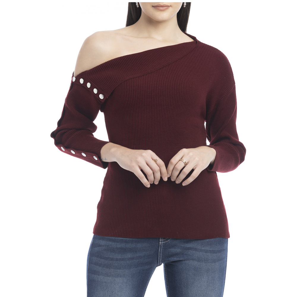 Kendall Side Button Sweater - Myra USA