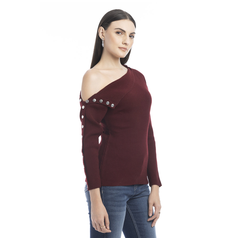 Kendall Side Button Sweater - Myra USA