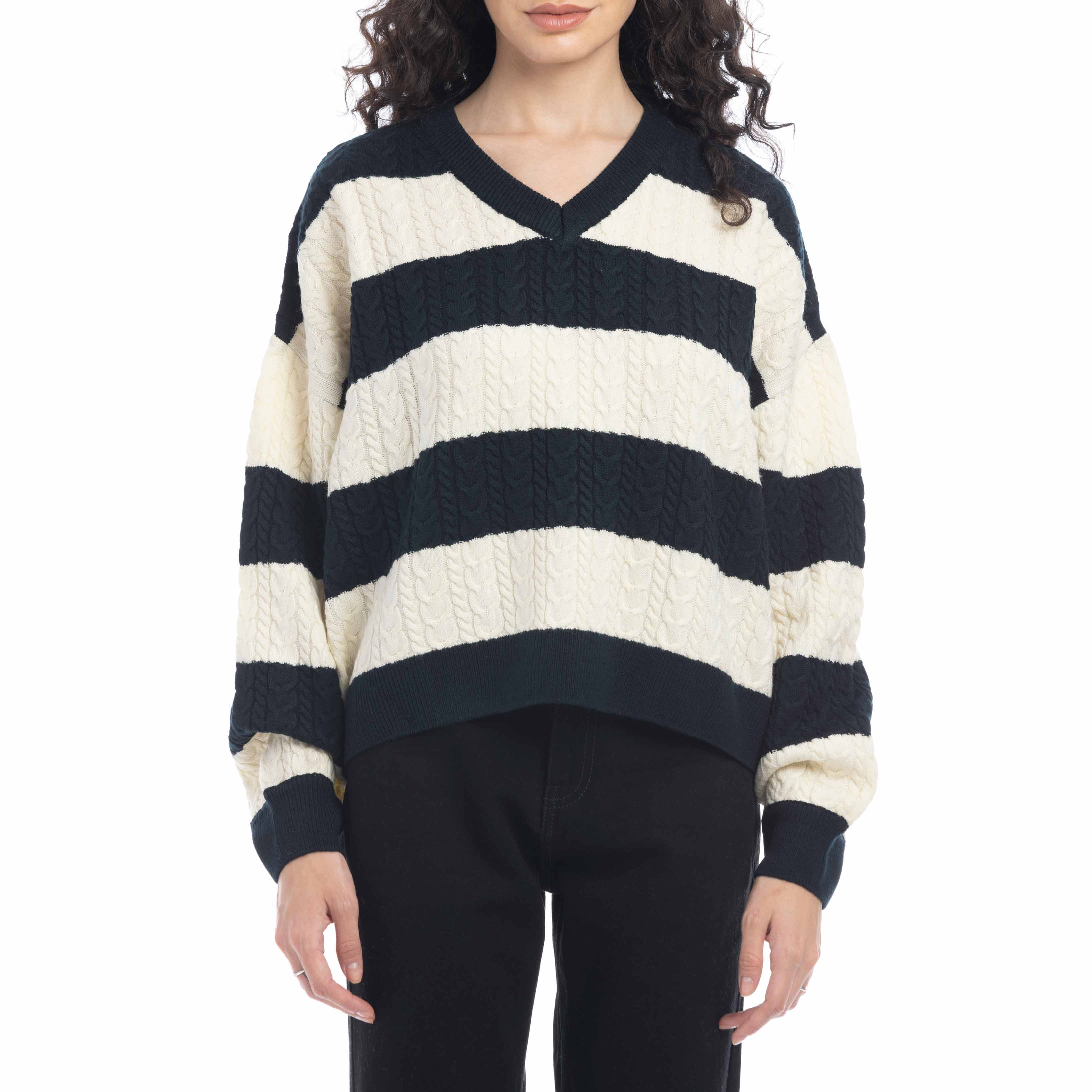 Logan Striped Knit Sweater - Myra USA