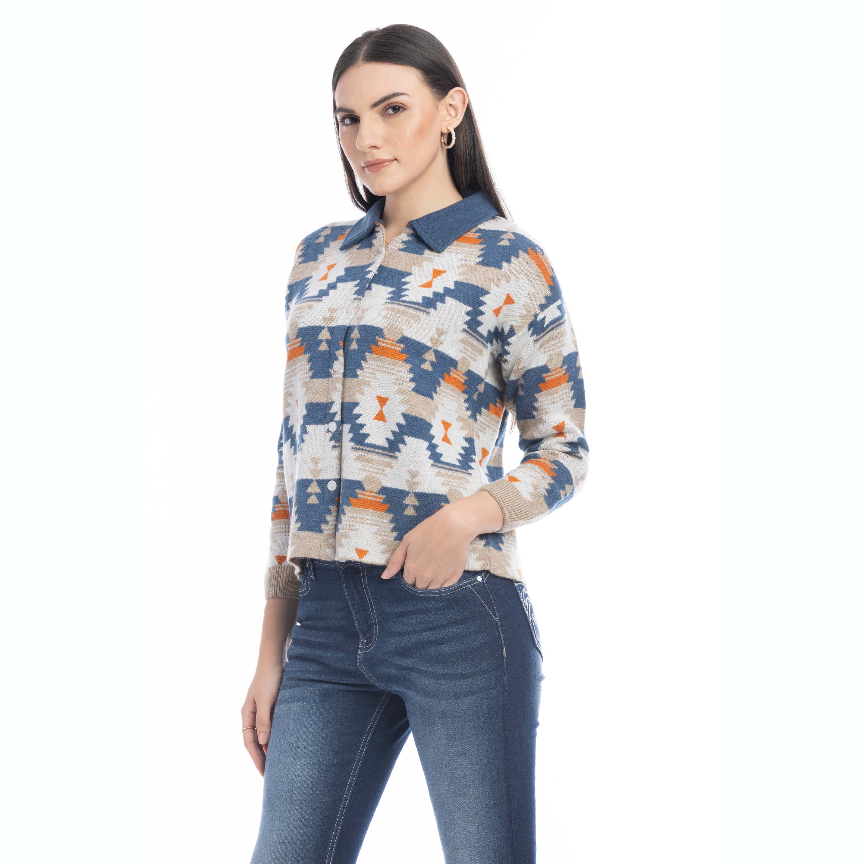 Remington Button Front Shacket Sweater - Myra USA