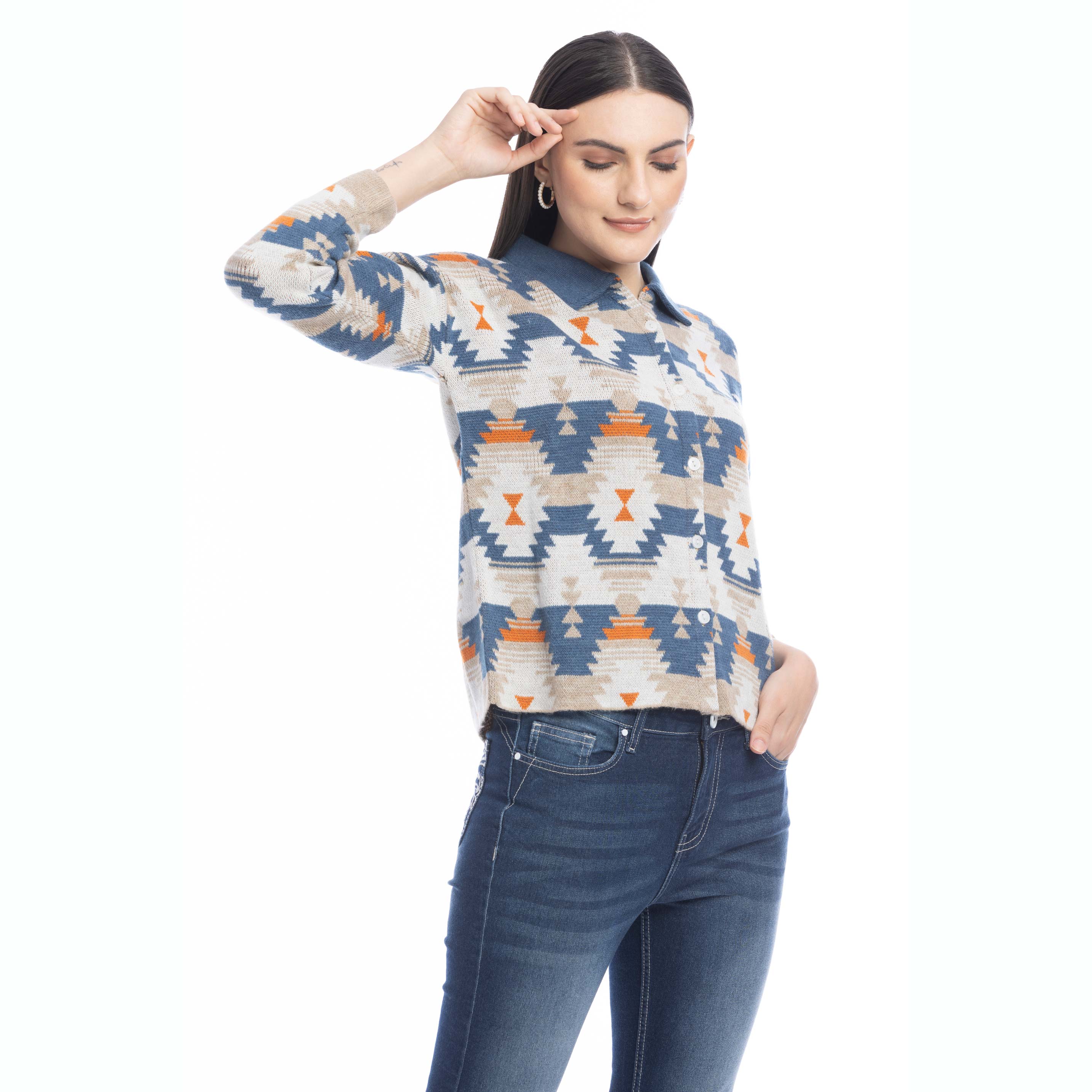 Remington Button Front Shacket Sweater - Myra USA