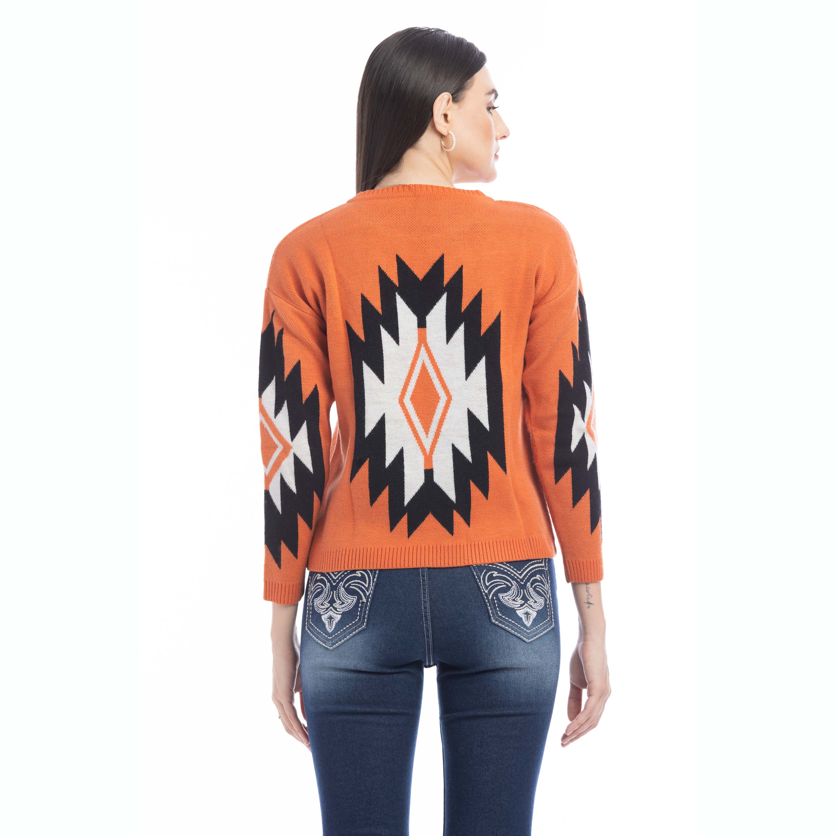 Rosemary Plains Geometric Print Sweater - Myra USA