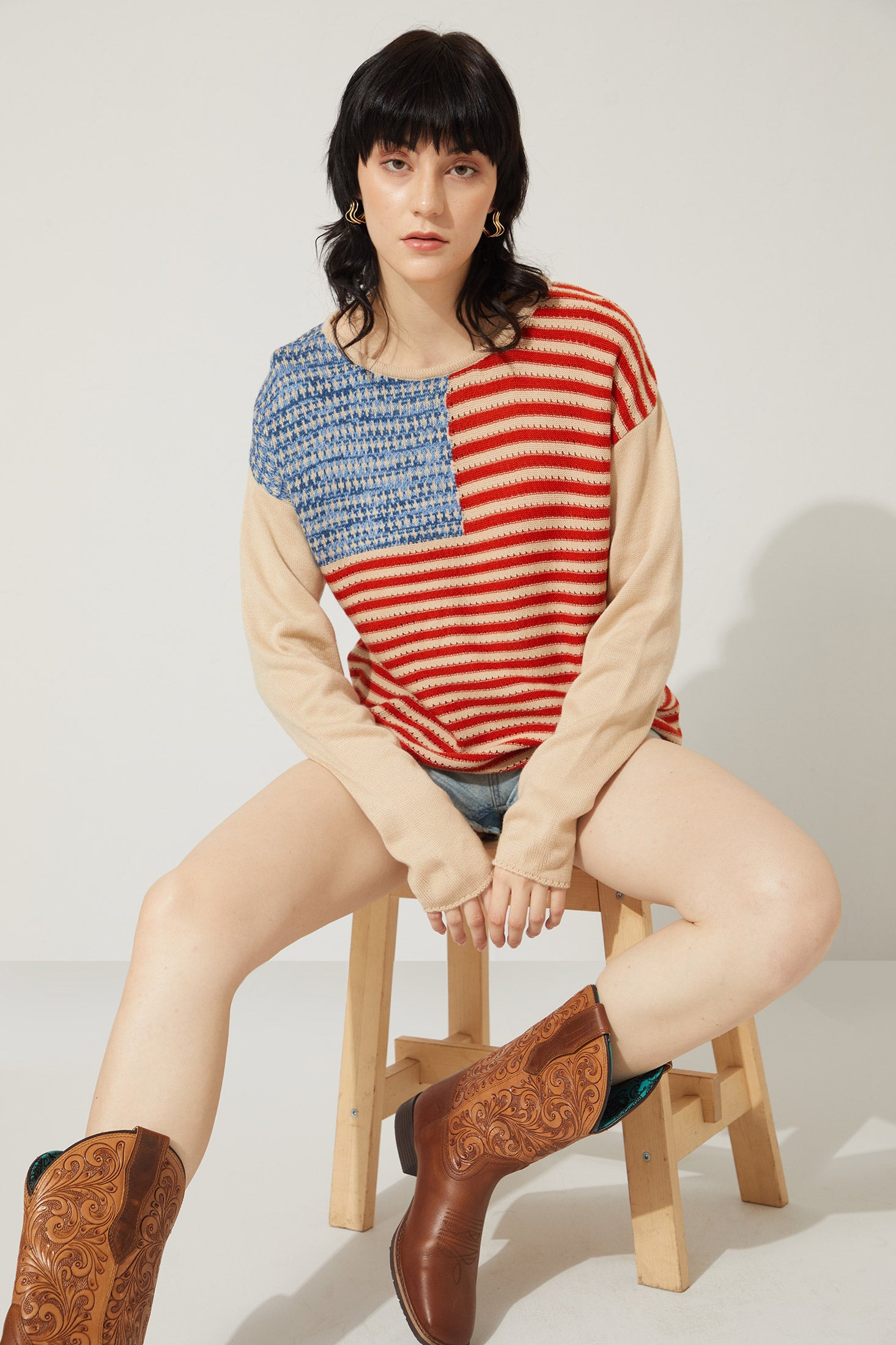 Destiny Flag Knit Sweater - Myra USA