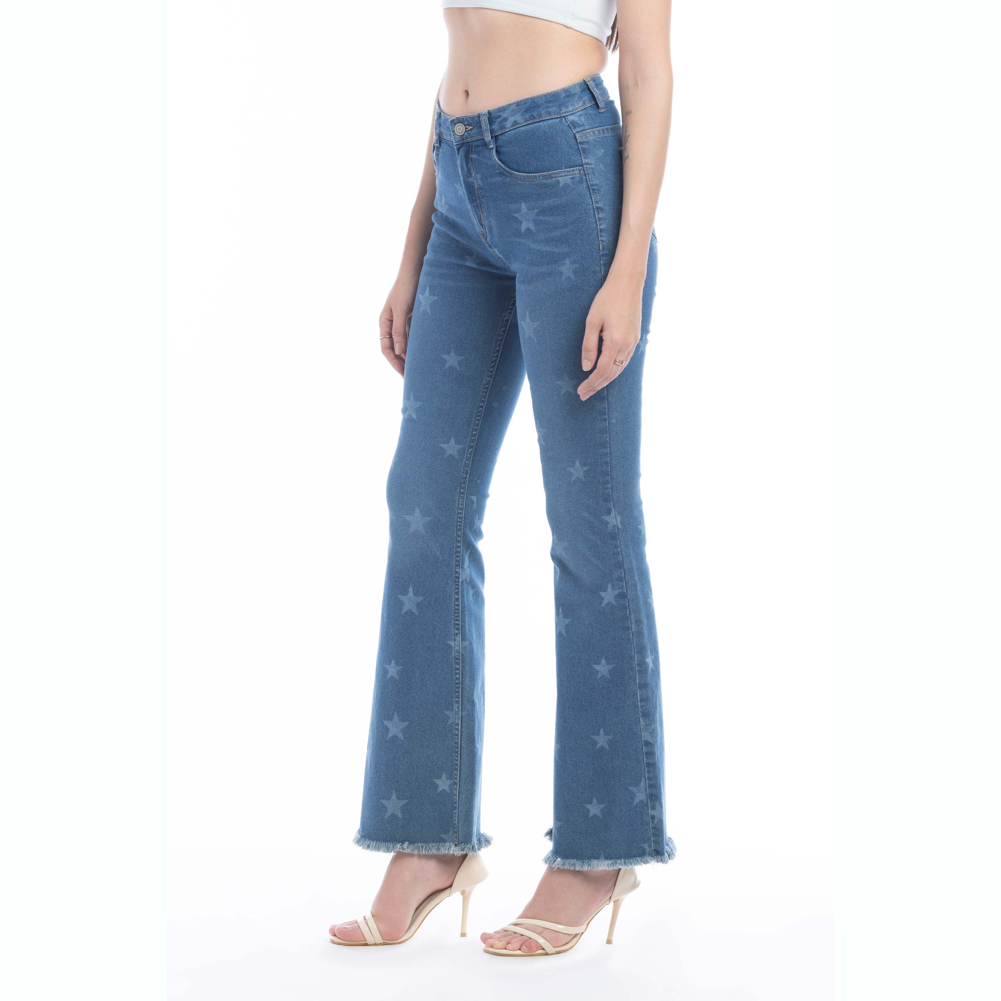 Shiloh Stars Flared Leg Jeans - Myra USA