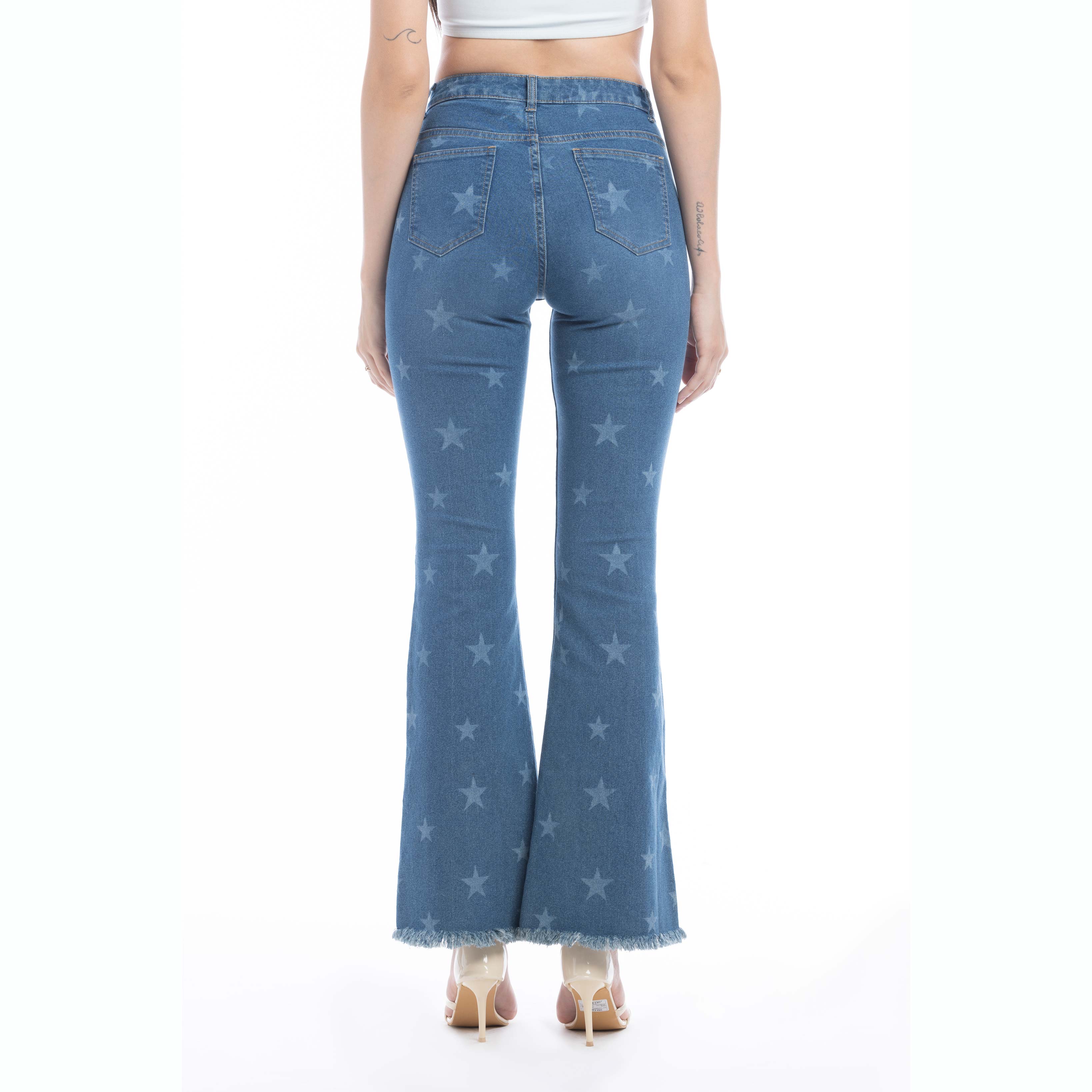 Shiloh Stars Flared Leg Jeans - Myra USA