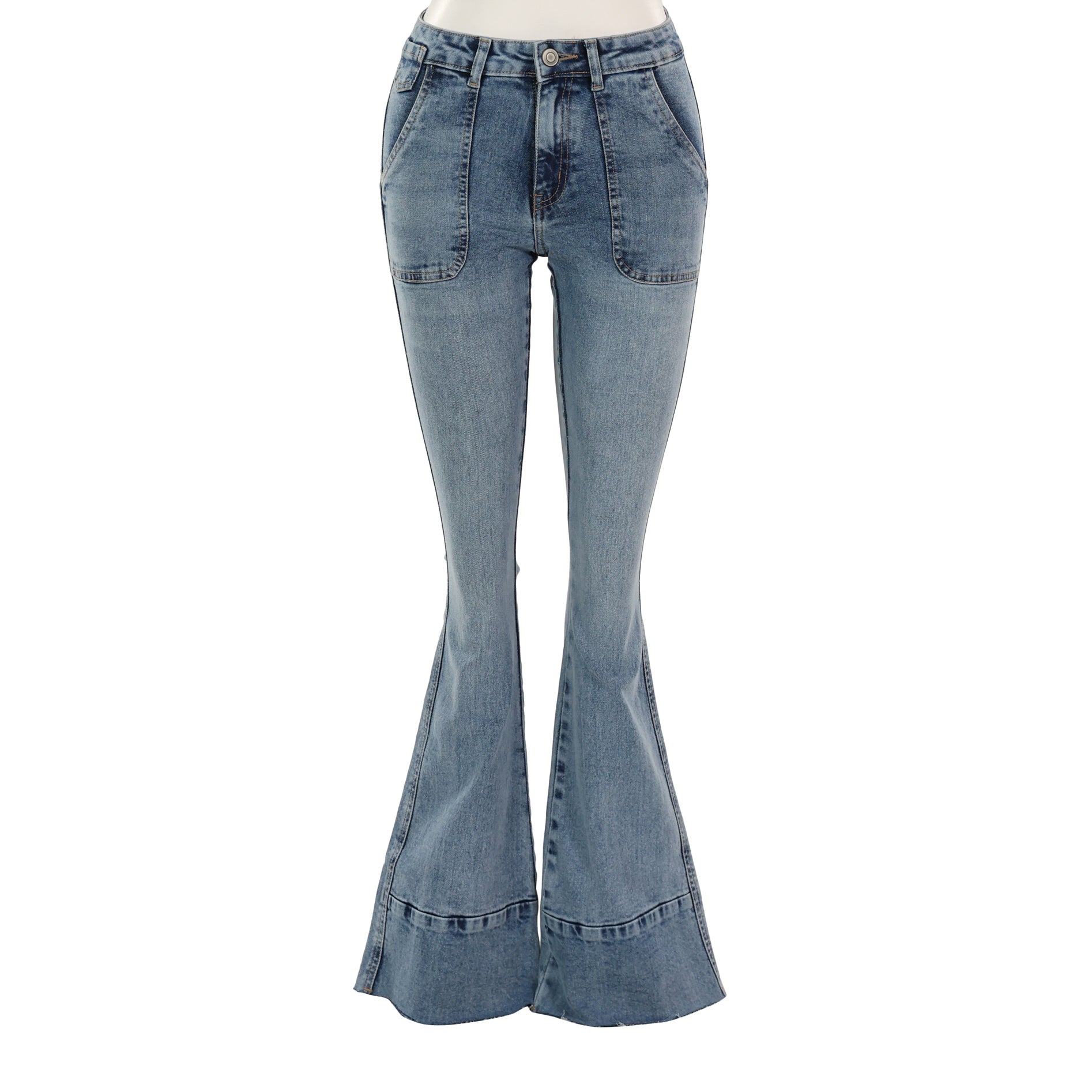 Raven Front Pocket Flared Jeans - Myra USA