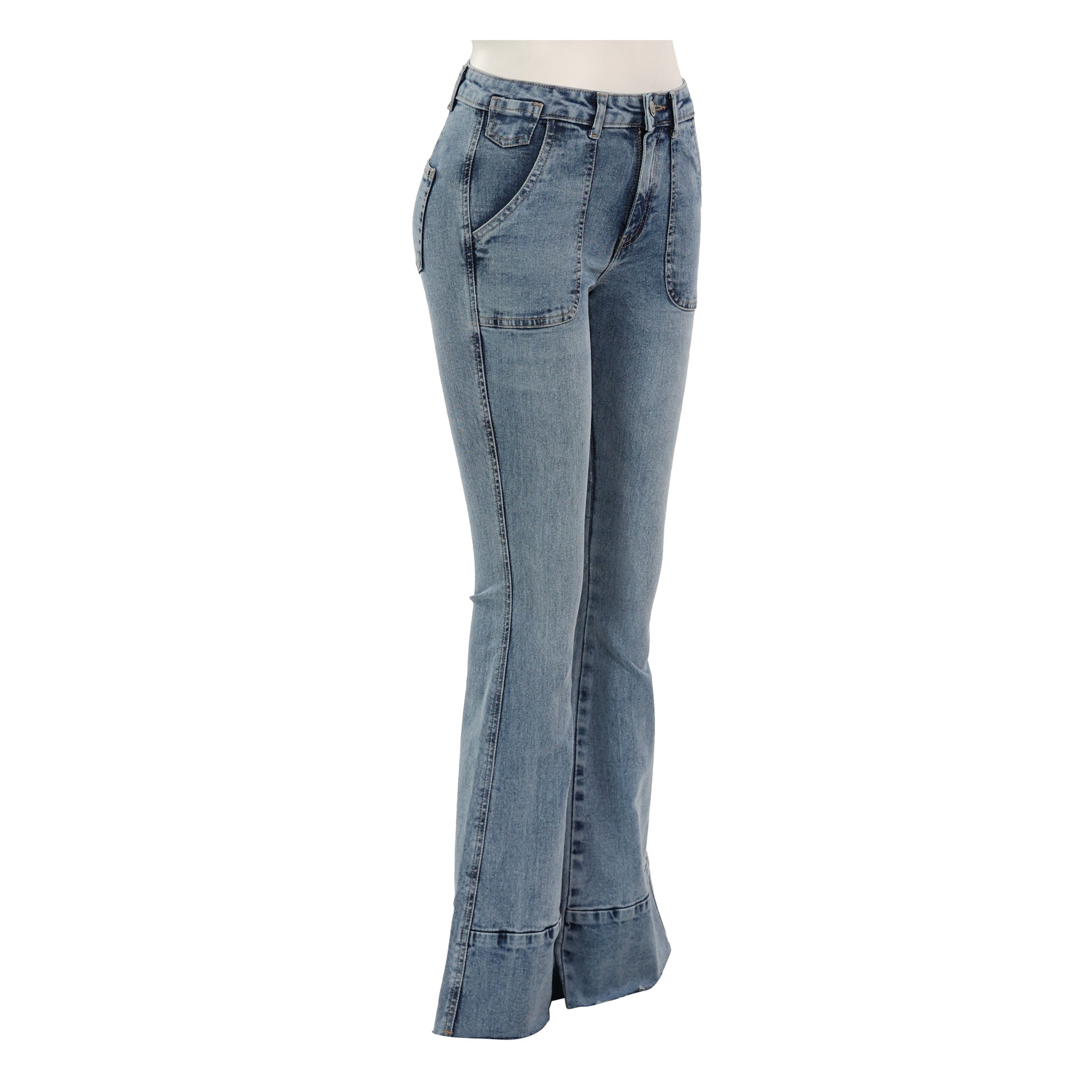 Raven Front Pocket Flared Jeans - Myra USA